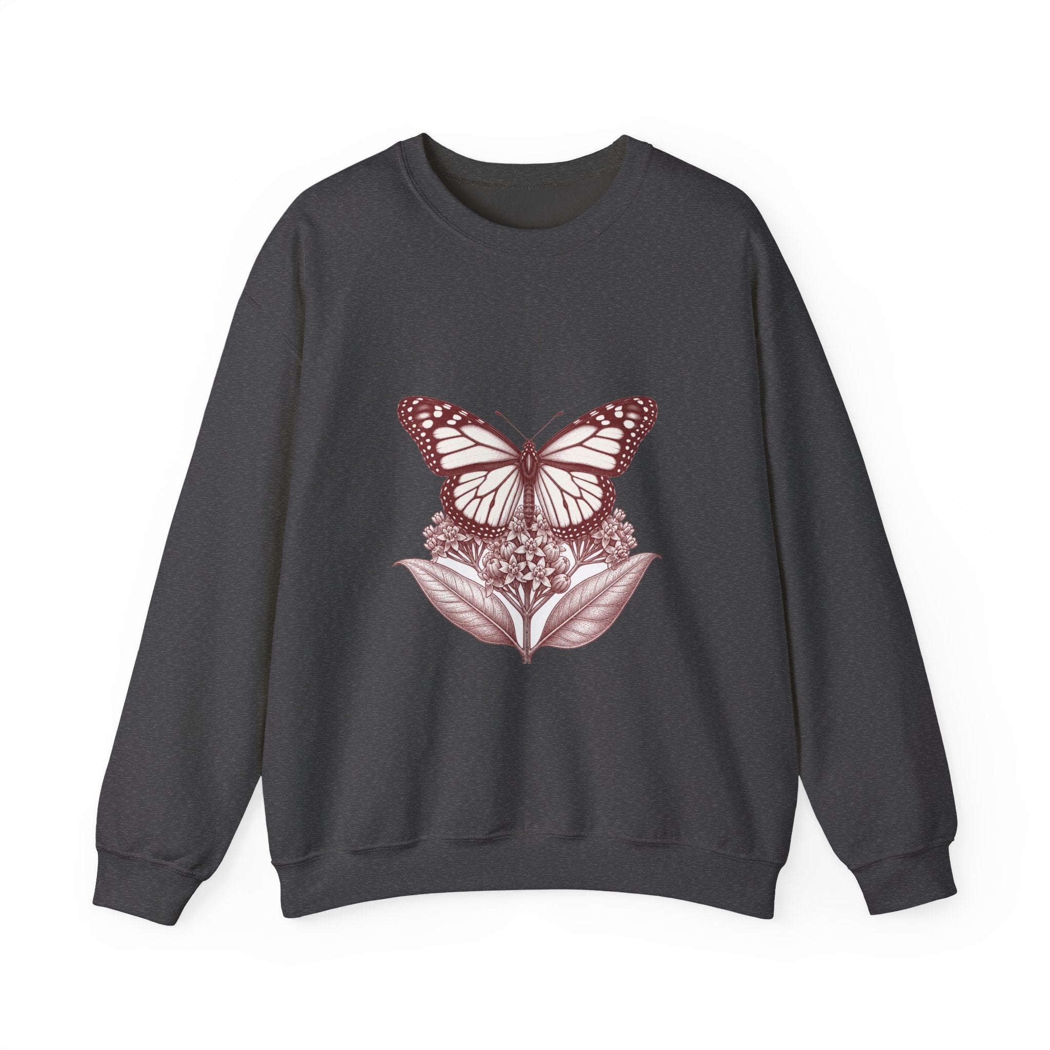 Matching Couple Sweatshirt - Butterfly & Moth Matching Couple Premium Fleece Sweatshirt Vintage Art His Hers Honeymoon Gift - Design A