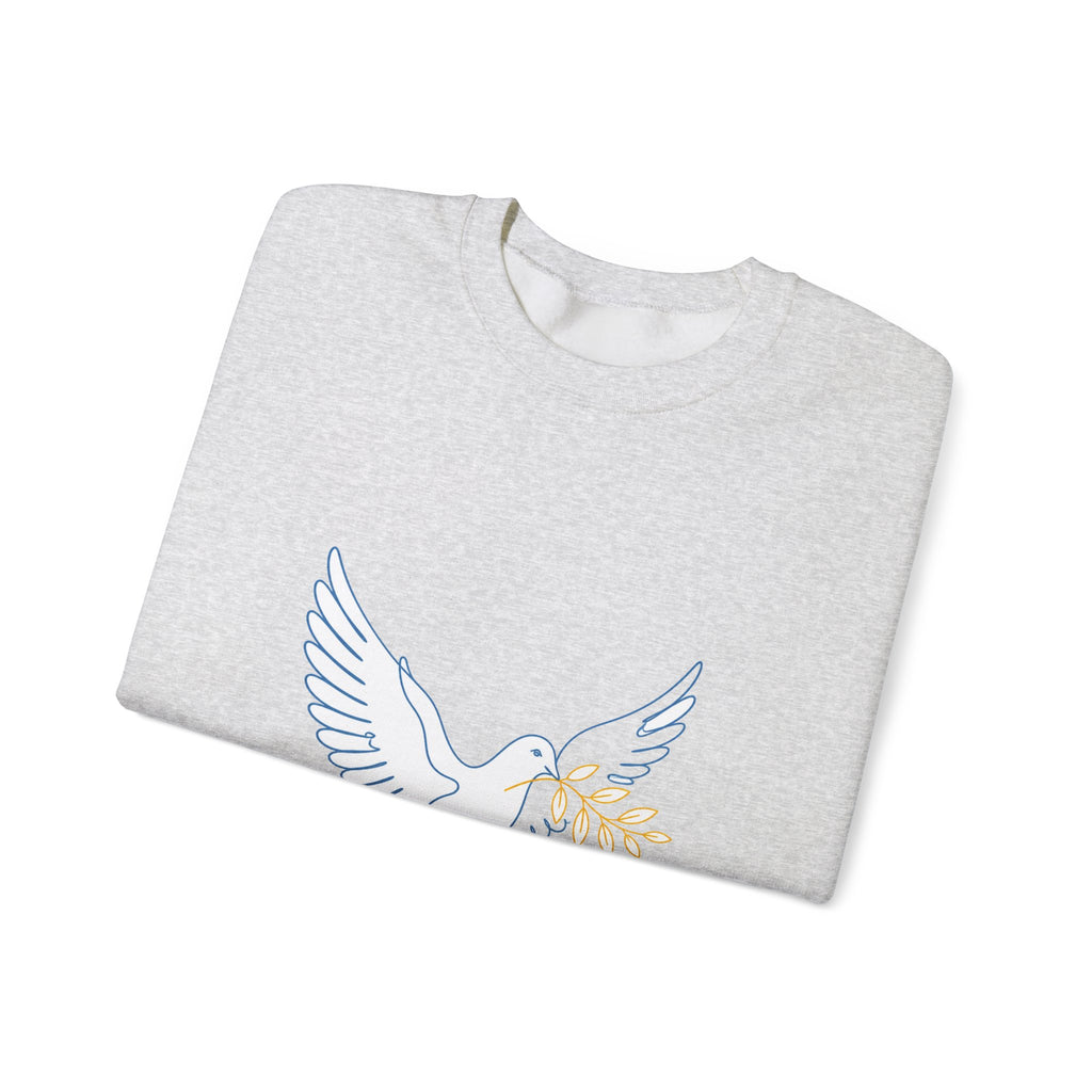 Matching Couple Sweatshirt - Wolf & Dove Matching Couple Crewneck Sweatshirt Minimalist Art His Hers Valentine Gift - Design B