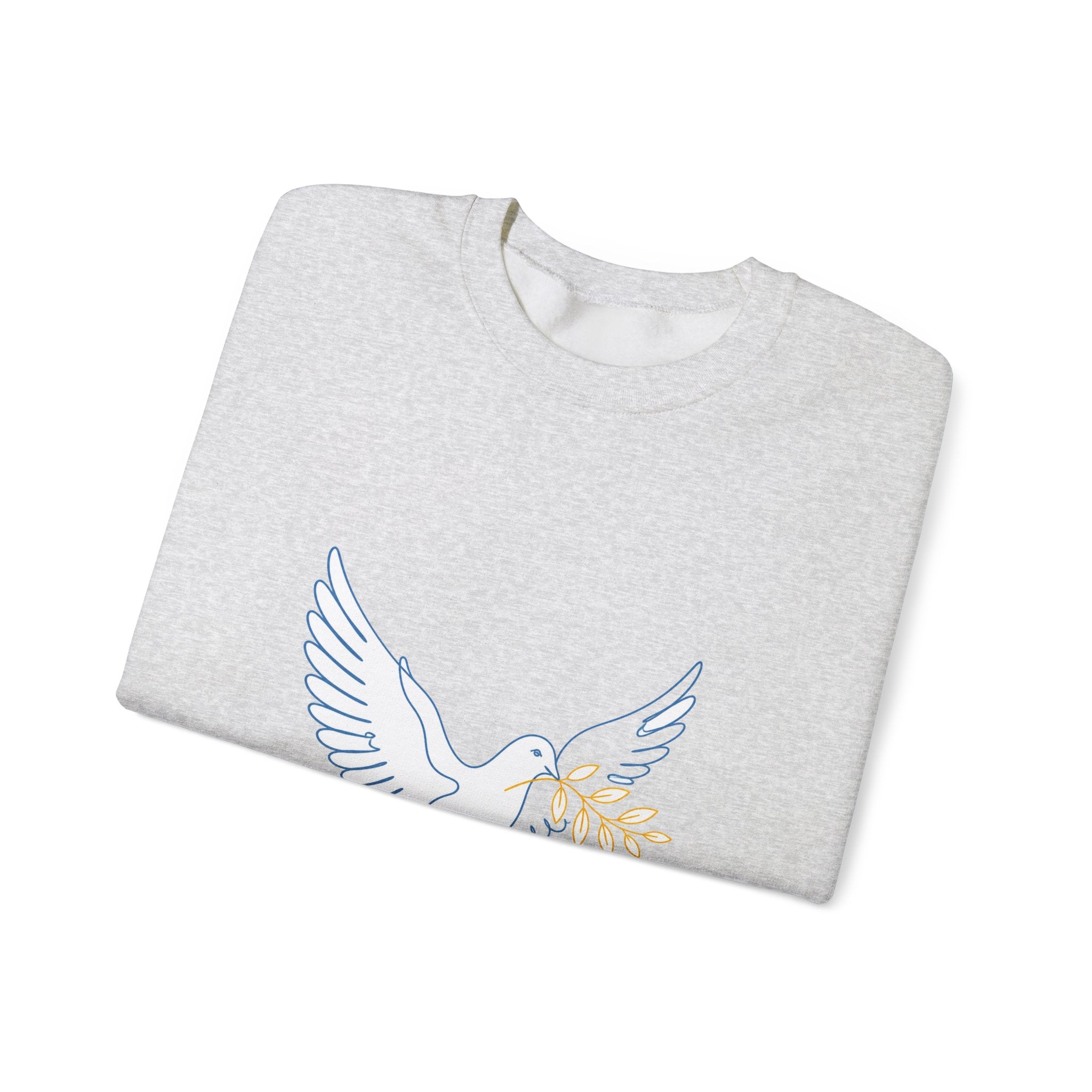 Matching Couple Sweatshirt - Wolf & Dove Matching Couple Crewneck Sweatshirt Minimalist Art His Hers Valentine Gift - Design B