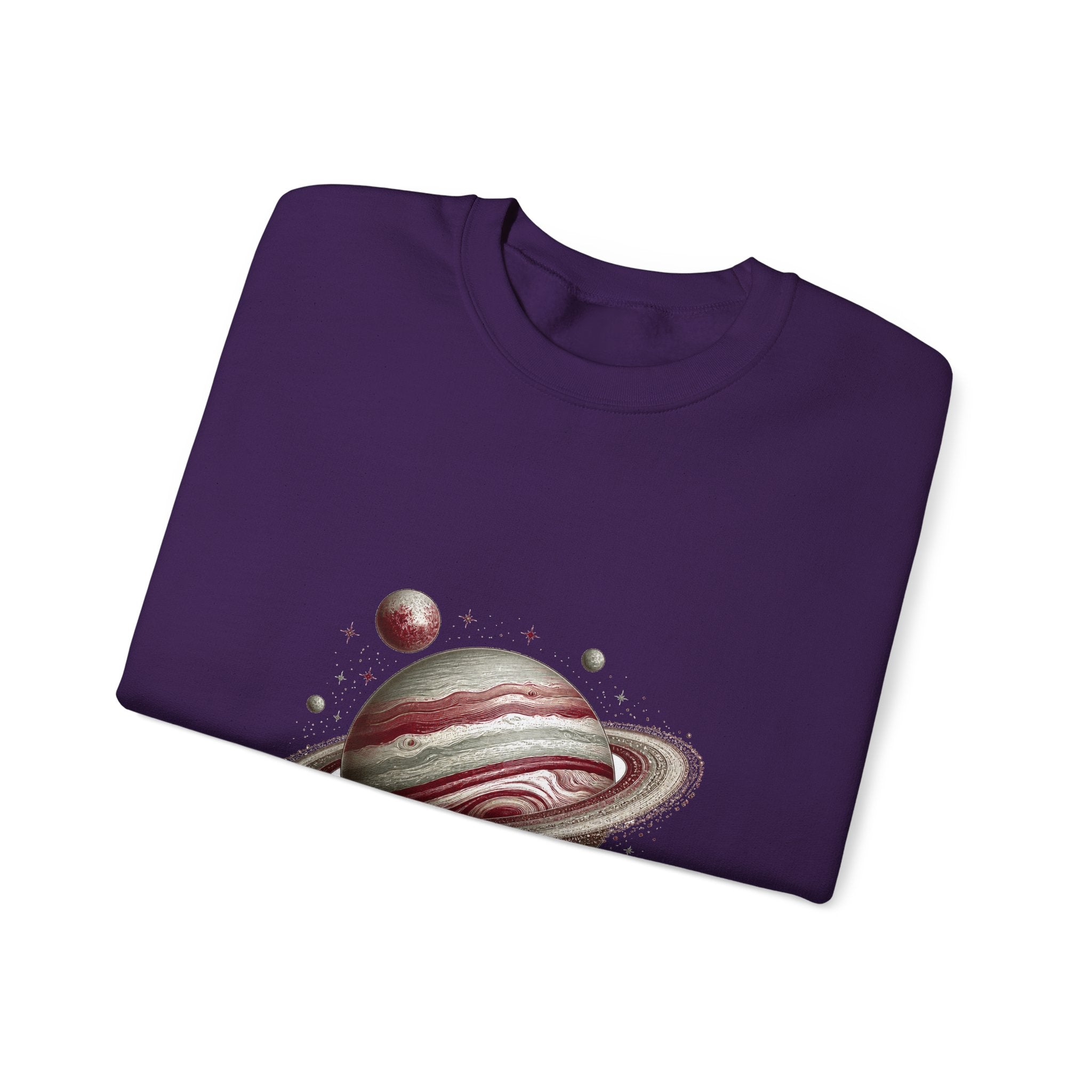 Matching Couple Sweatshirt - Astronaut & Planet Matching Couple Crewneck Sweatshirt Vintage Art His Hers Wedding Gift - Design B