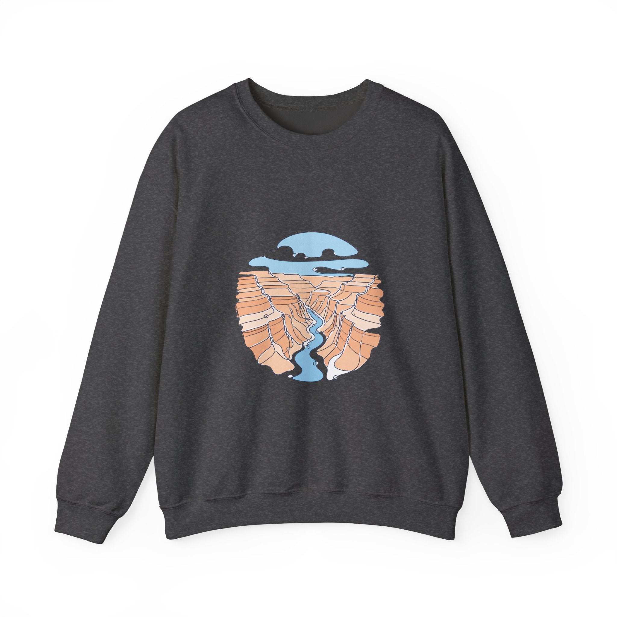 Matching Couple Sweatshirt - Lavender Fields & Canyon Matching Couple Comfort Colors Crew Minimalist Art His Hers Christmas Gift - Design B