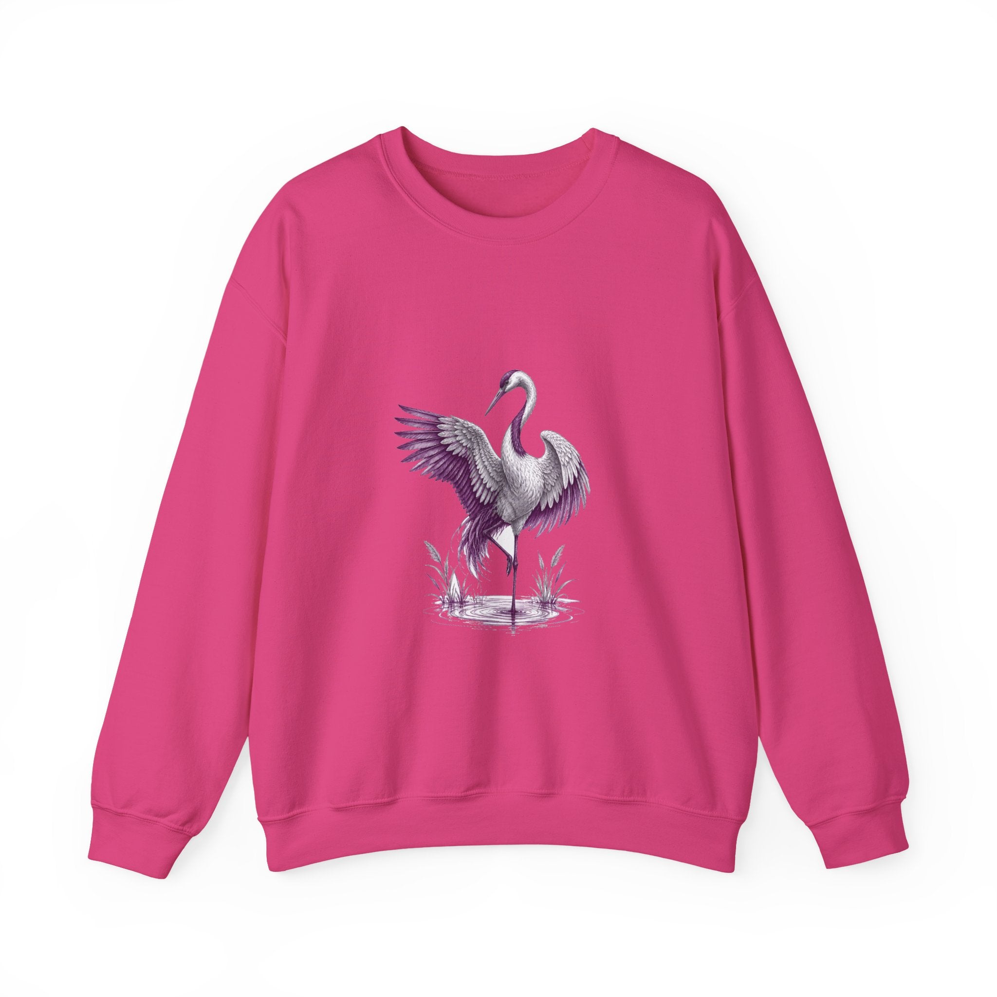 Matching Couple Sweatshirt - Tiger & Crane Matching Couple Crewneck Sweatshirt Hand-Drawn Art His Hers Best Friend Gift - Design B
