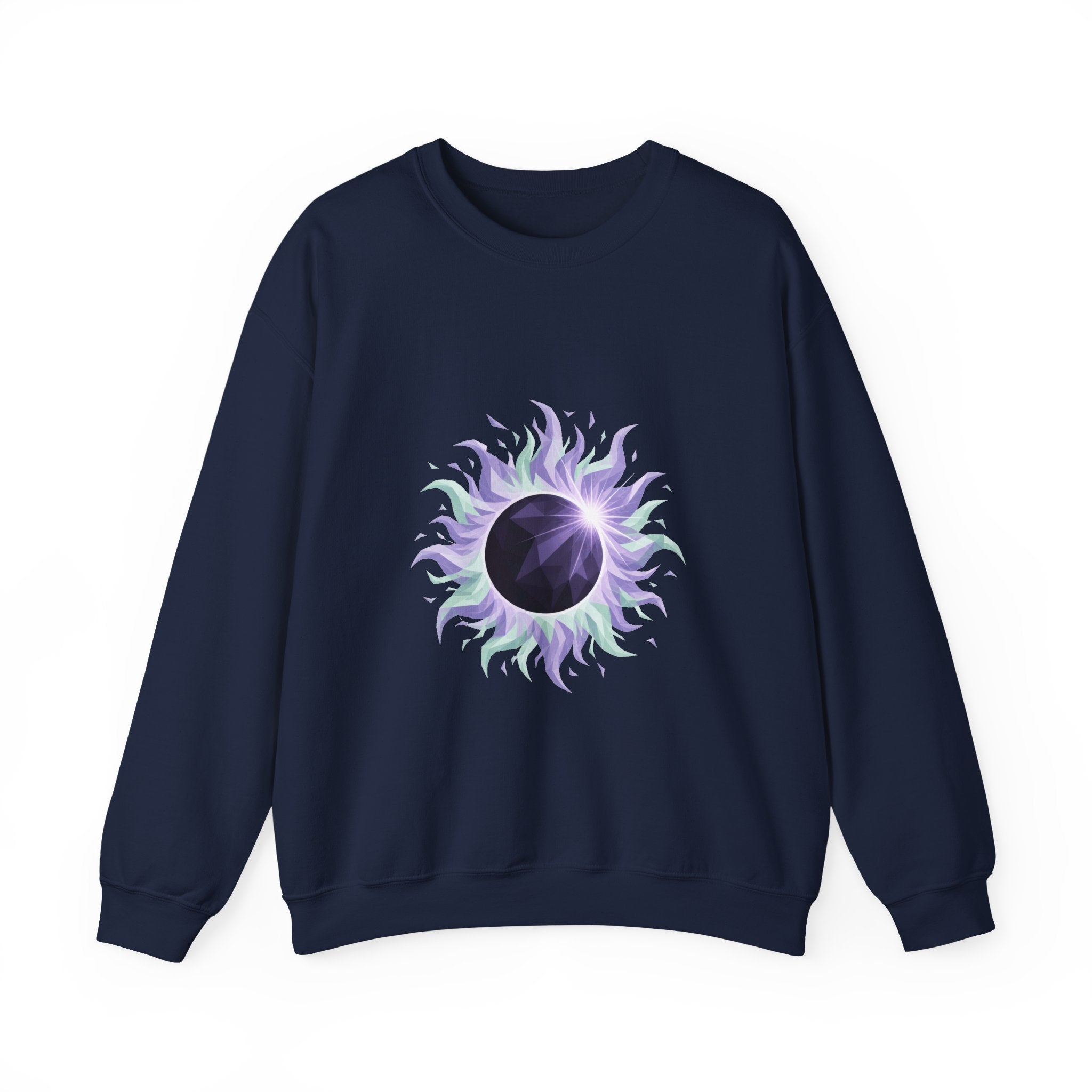 Matching Couple Sweatshirt - Solar & Lunar Eclipse Matching Couple Comfort Colors Crew Geometric Art His Hers Love Gift - Design A