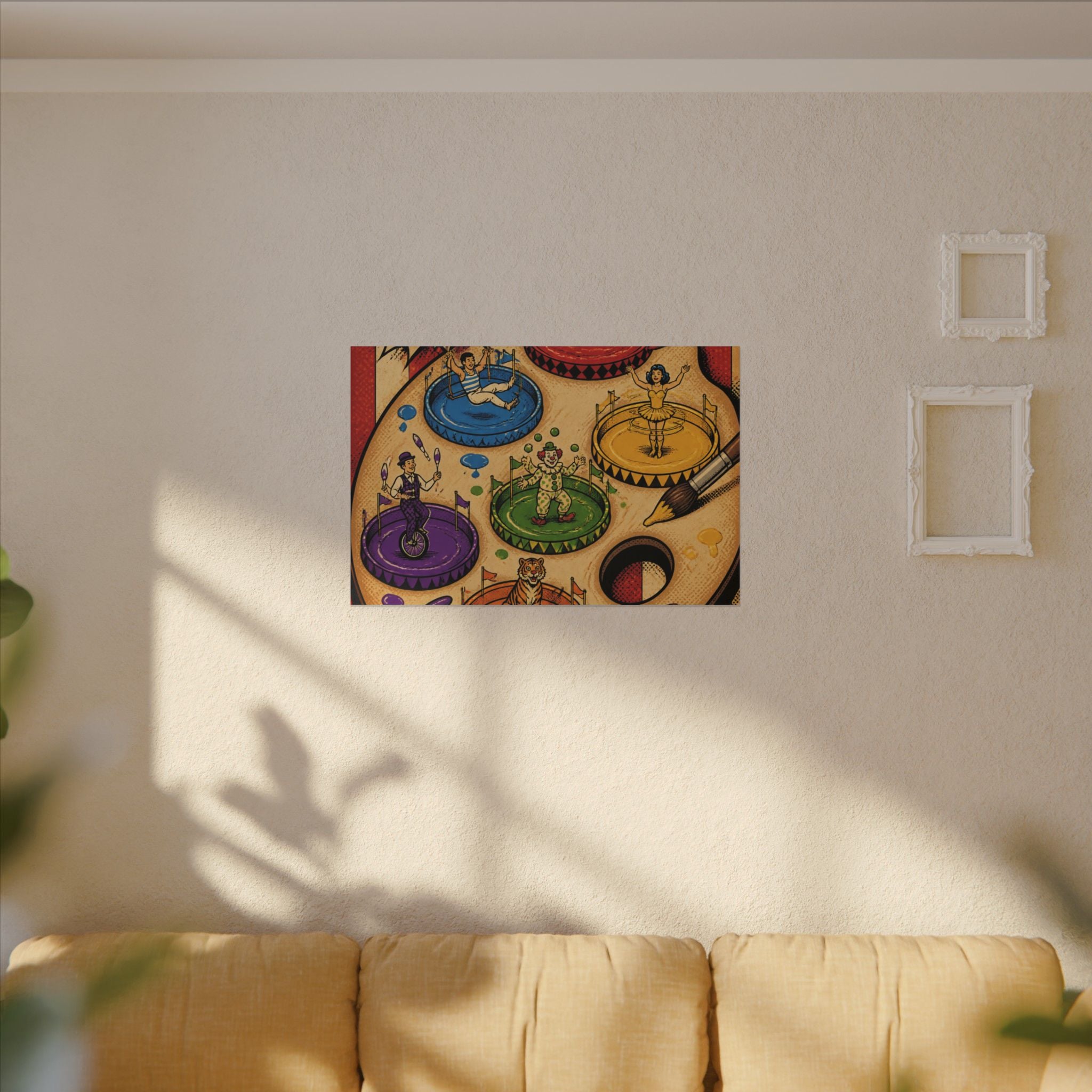 Paint Palette Stage Wall Art Canvas 24×36 Pop Art Restaurant Decor Maximalist Print