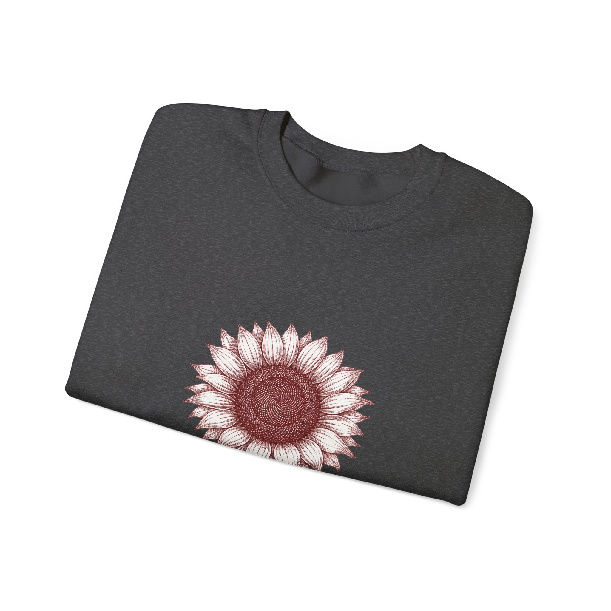 Matching Couple Sweatshirt - Sunflower & Moonflower Matching Couple Premium Fleece Sweatshirt Vintage Art His Hers Honeymoon Gift - Design A