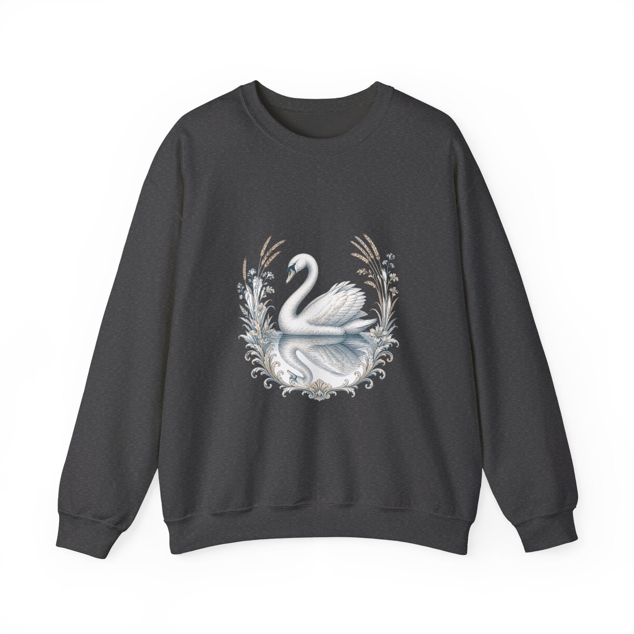 Matching Couple Sweatshirt - Raven & Swan Matching Couple Comfort Colors Crew Vintage Art His Hers Honeymoon Gift - Design B