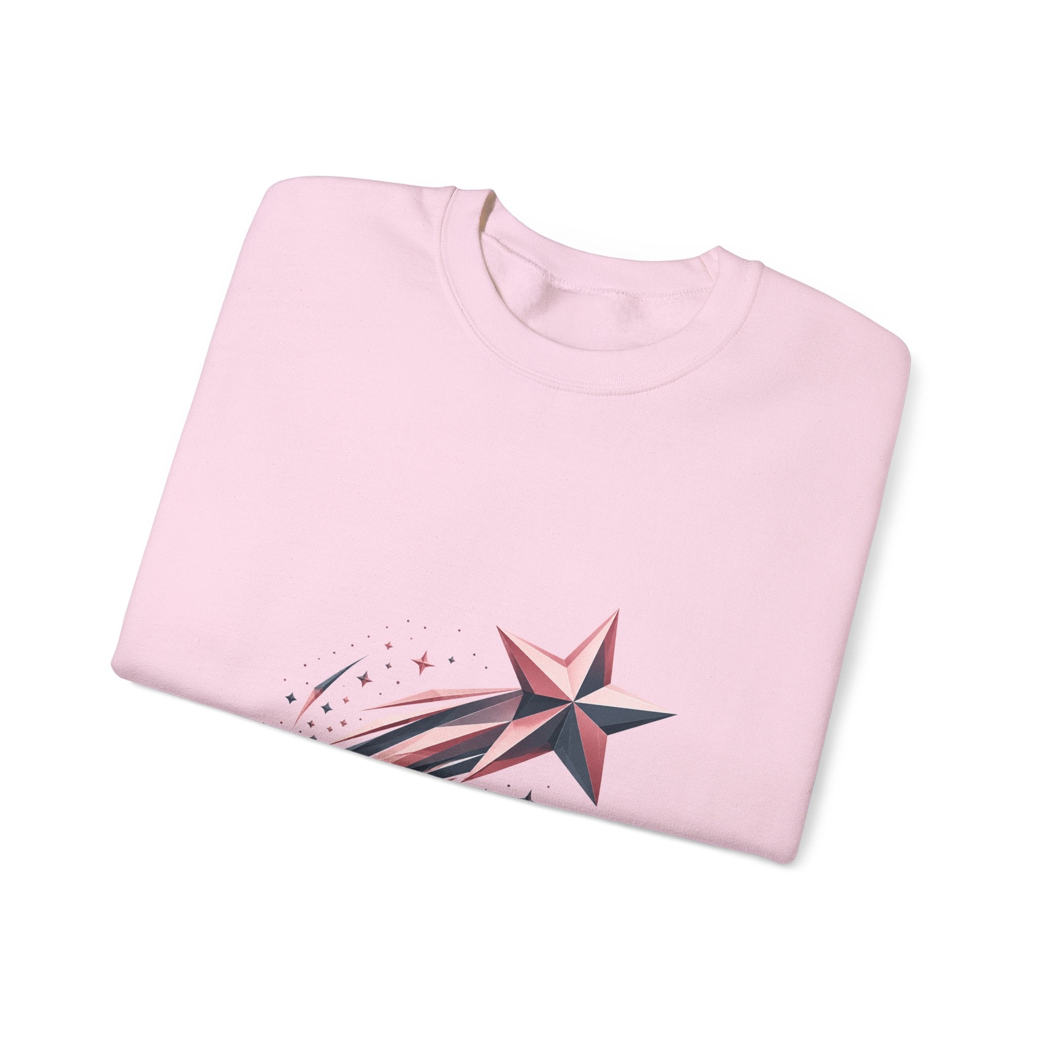 Matching Couple Sweatshirt - Shooting Star & North Star Matching Couple Crewneck Sweatshirt Geometric Art His Hers Couple Gift - Design A