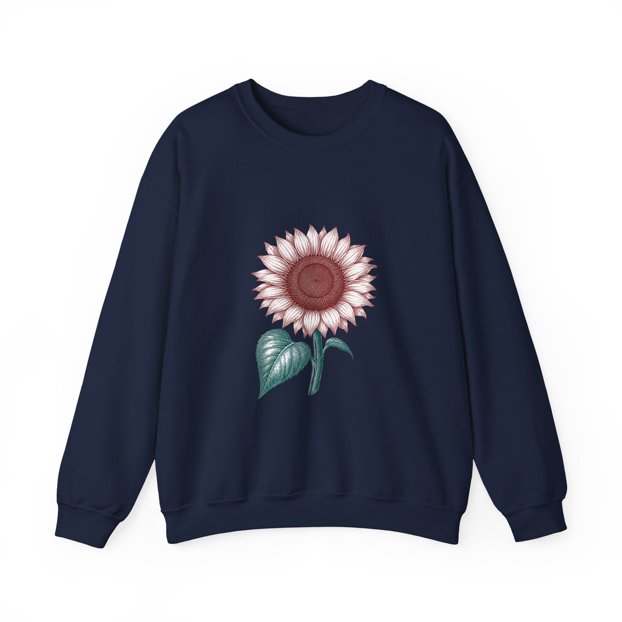 Matching Couple Sweatshirt - Sunflower & Moonflower Matching Couple Premium Fleece Sweatshirt Vintage Art His Hers Honeymoon Gift - Design A