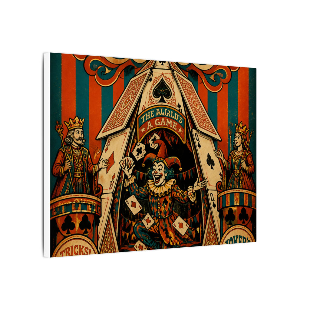 Playing Cards Tent Wall Art Canvas 24×36 Psychedelic Dining Room Decor Maximalist Print