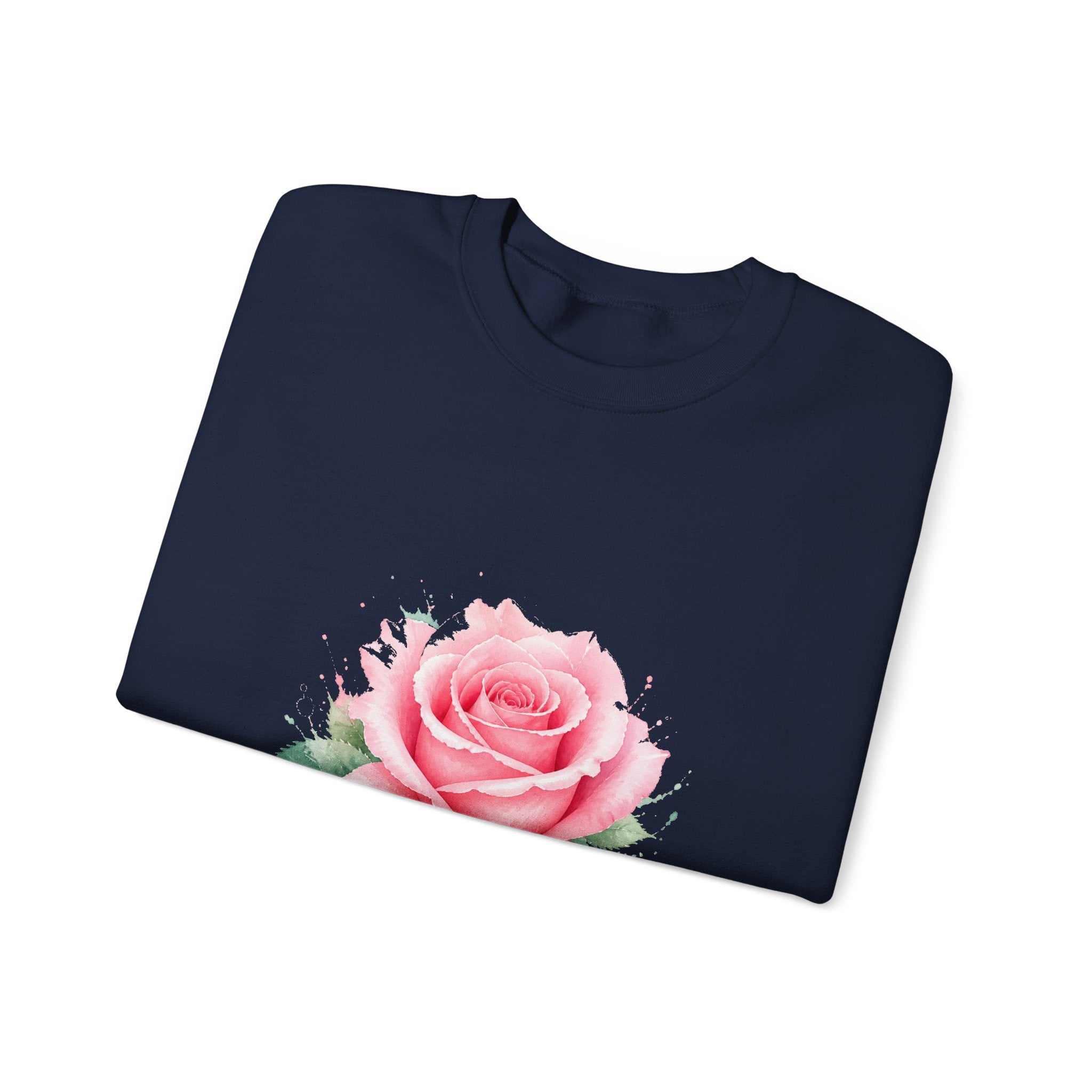 Matching Couple Sweatshirt - Rose & Thorn Matching Couple Comfort Colors Crew Watercolor Art His Hers Birthday Gift - Design A