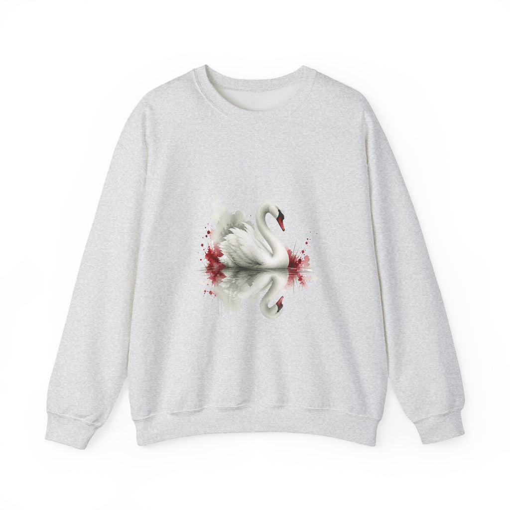 Matching Couple Sweatshirt - Raven & Swan Matching Couple Comfort Colors Crew Watercolor Art His Hers Birthday Gift - Design B