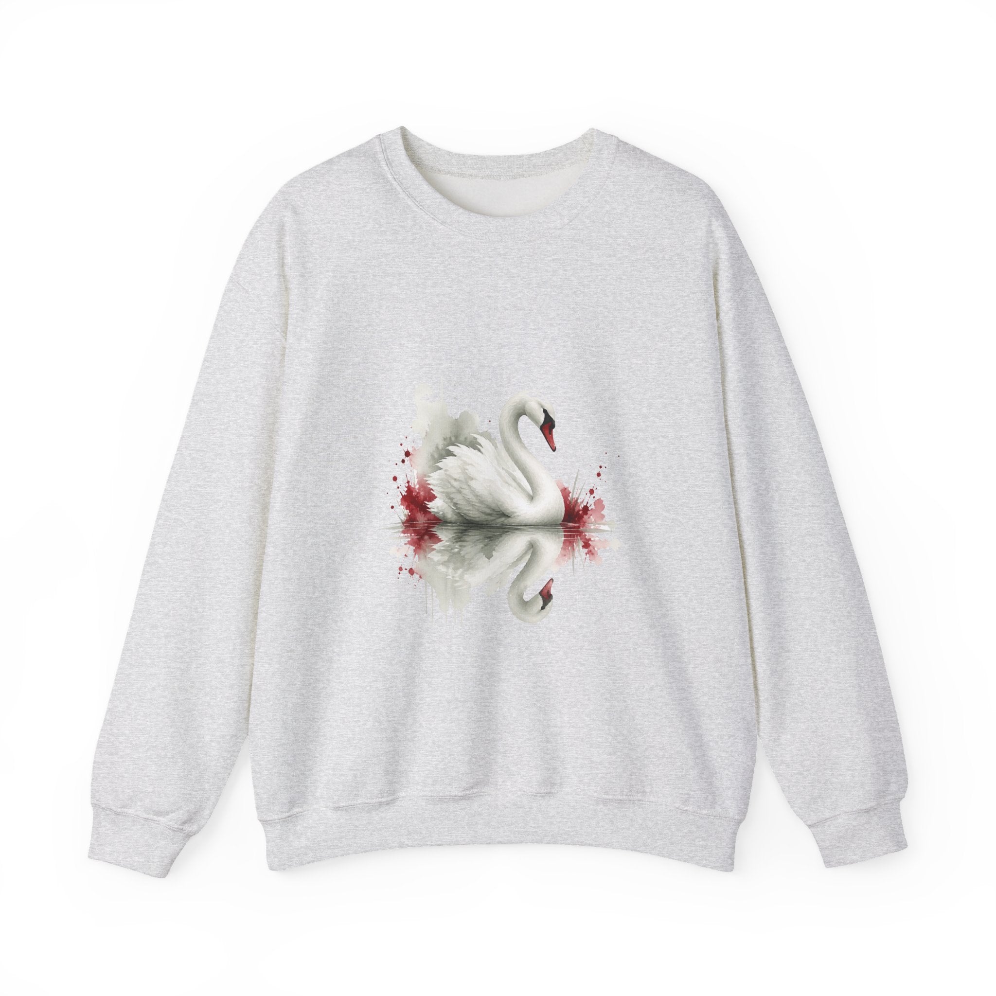 Matching Couple Sweatshirt - Raven & Swan Matching Couple Comfort Colors Crew Watercolor Art His Hers Birthday Gift - Design B