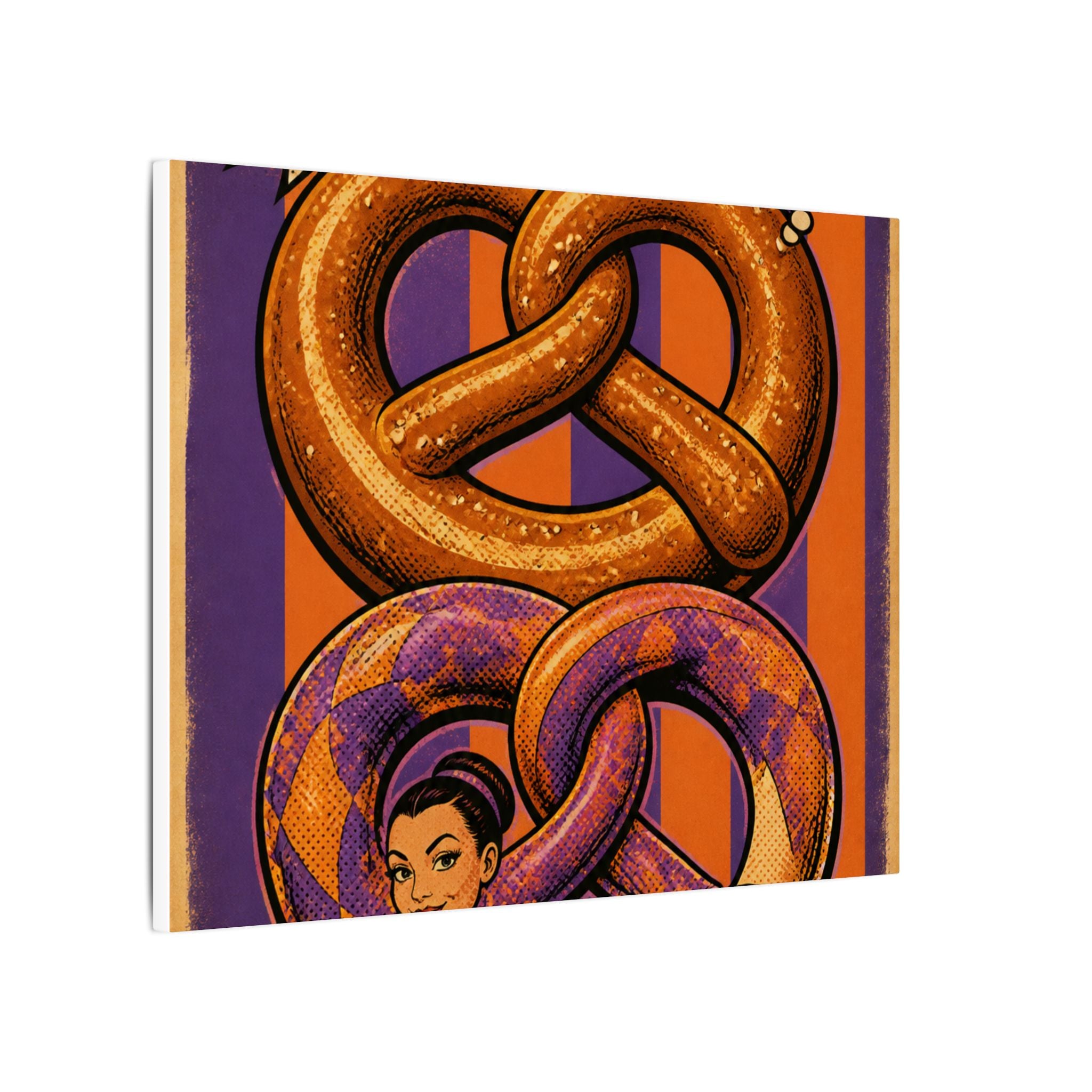 Pretzel Contortionist Wall Art Canvas 16×20 Pop Art Living Room Decor Maximalist Print