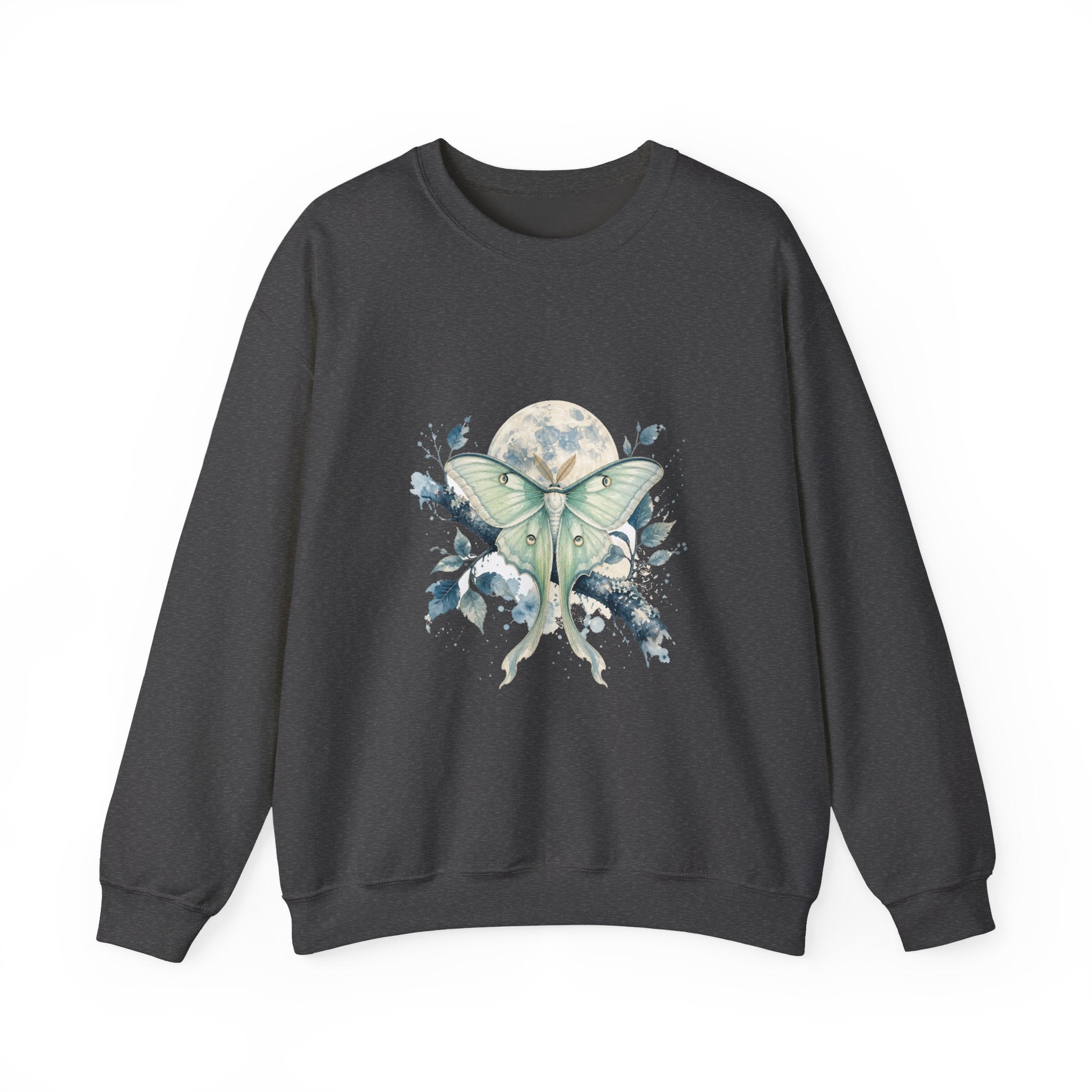 Matching Couple Sweatshirt - Butterfly & Moth Matching Couple Comfort Colors Crew Watercolor Art His Hers Birthday Gift - Design B
