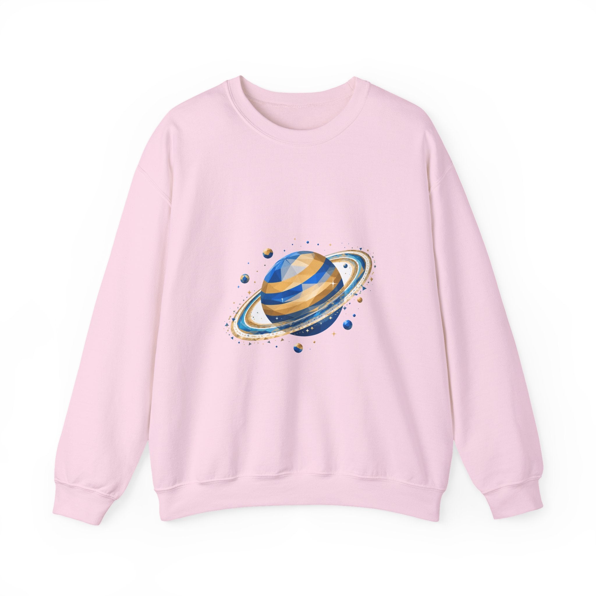 Matching Couple Sweatshirt - Astronaut & Planet Matching Couple Premium Fleece Sweatshirt Geometric Art His Hers Love Gift - Design B