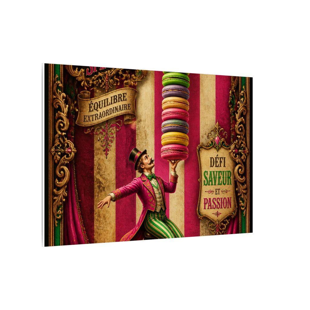 Macaron Balancing Tower Wall Art Canvas 24×36 Baroque Studio Decor Maximalist Print