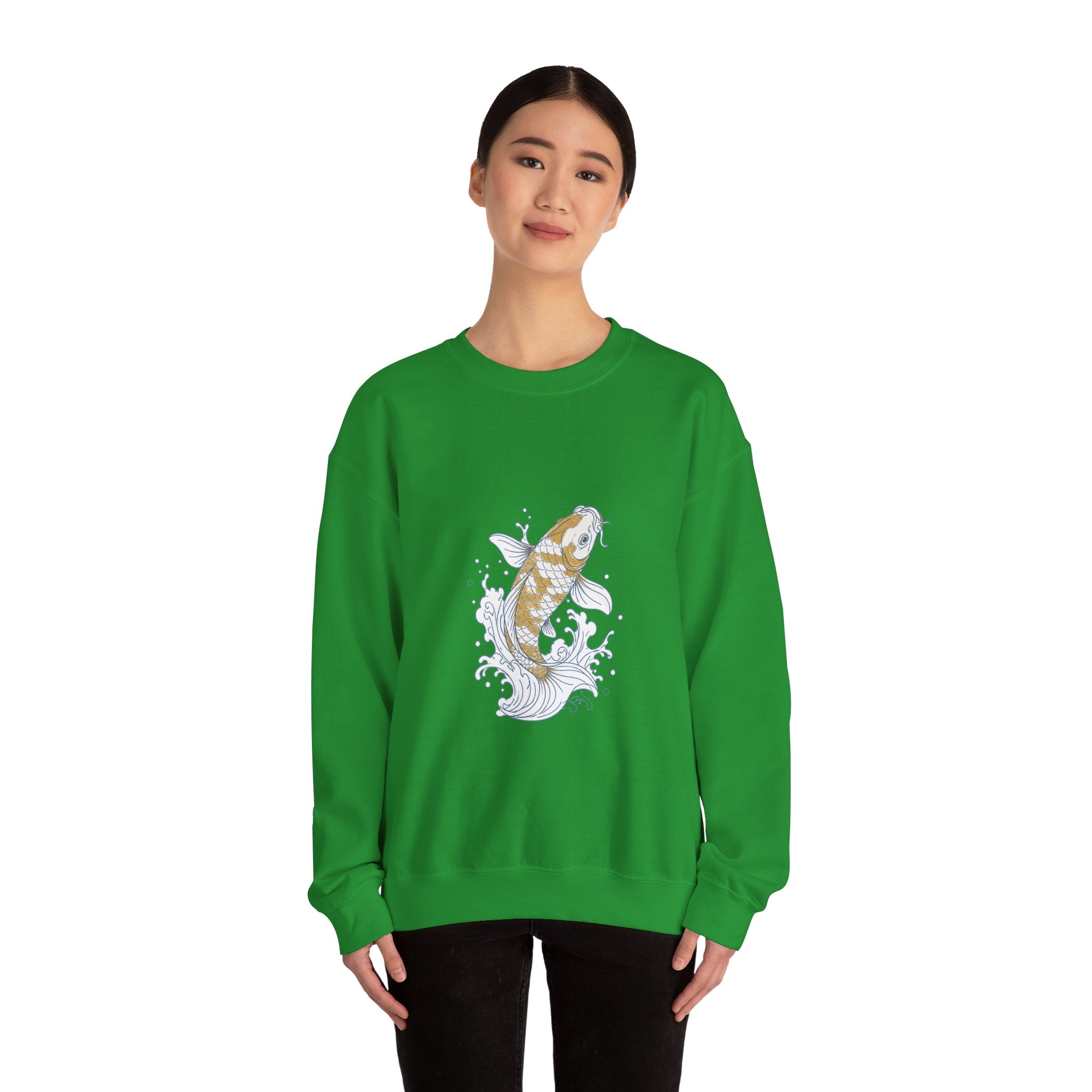 Matching Couple Sweatshirt - Koi Fish Yin Yang Matching Couple Crewneck Sweatshirt Minimalist Art His Hers Valentine Gift - Design A