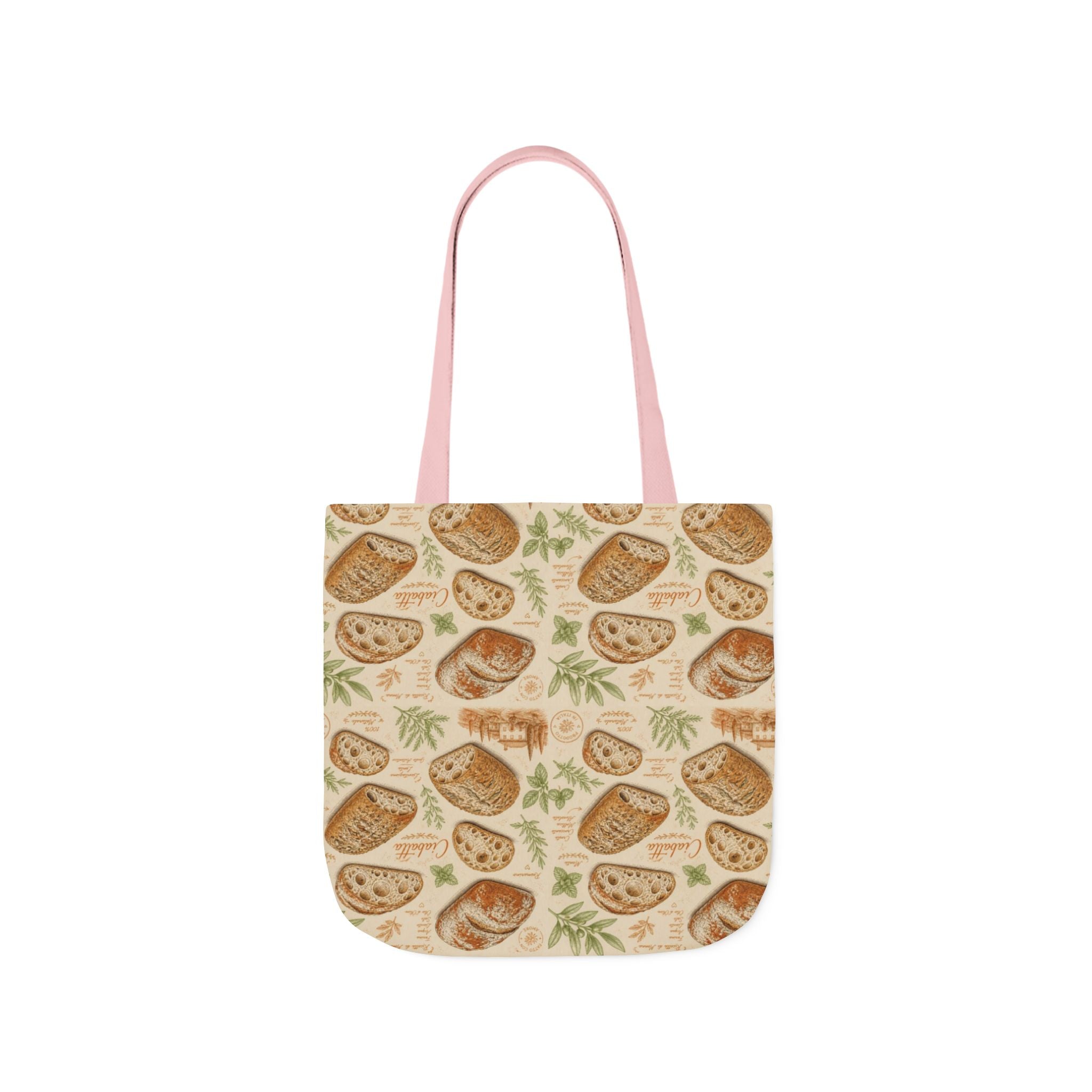 Ciabatta Rolls Canvas Tote Bag Mediterranean Kitchen Botanical Design Italian Cottagecore Gift