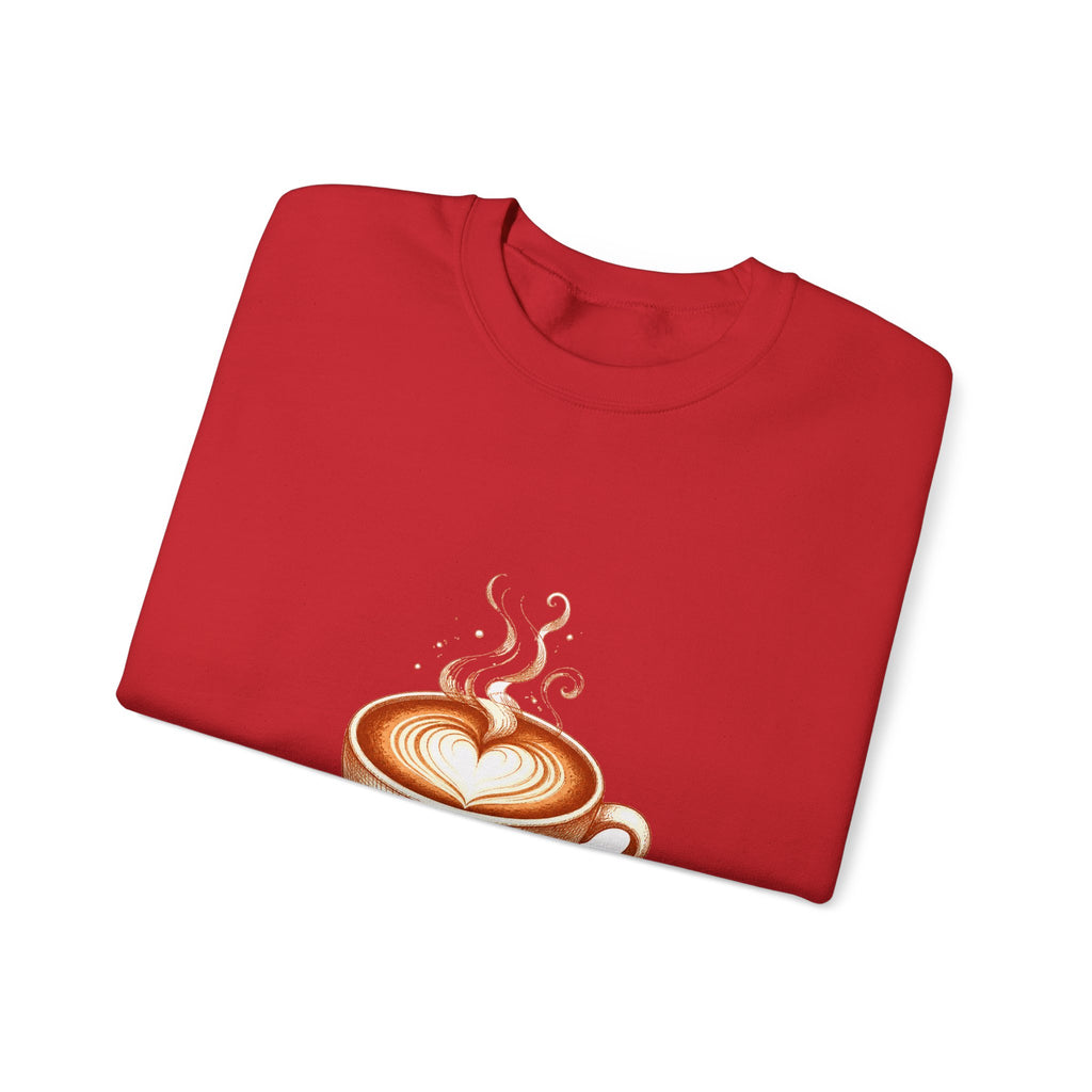 Matching Couple Sweatshirt - Coffee & Tea Matching Couple Crewneck Sweatshirt Hand-Drawn Art His Hers Best Friend Gift - Design A