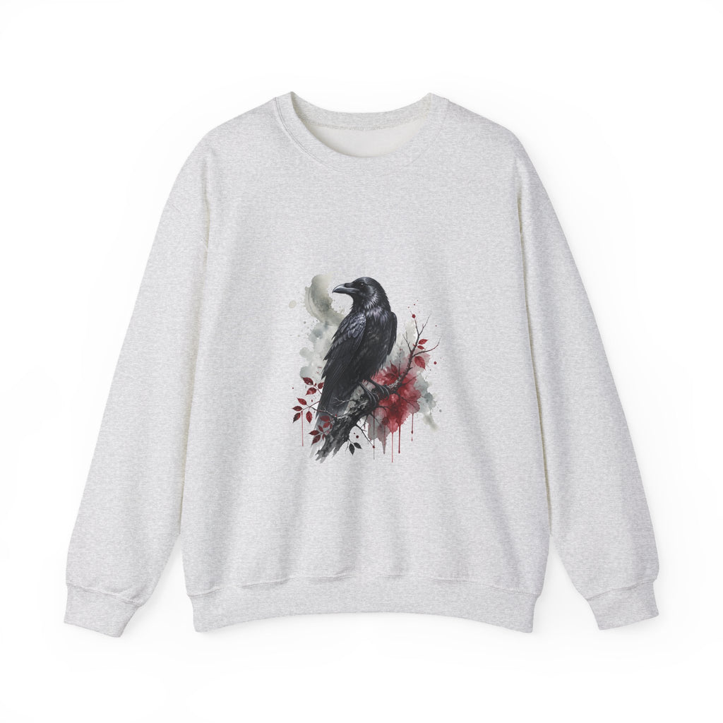 Matching Couple Sweatshirt - Raven & Swan Matching Couple Comfort Colors Crew Watercolor Art His Hers Birthday Gift - Design A