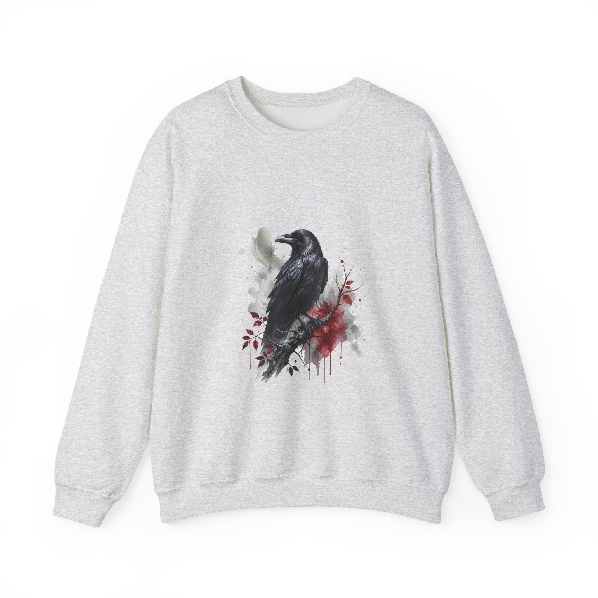 Matching Couple Sweatshirt - Raven & Swan Matching Couple Comfort Colors Crew Watercolor Art His Hers Birthday Gift - Design A