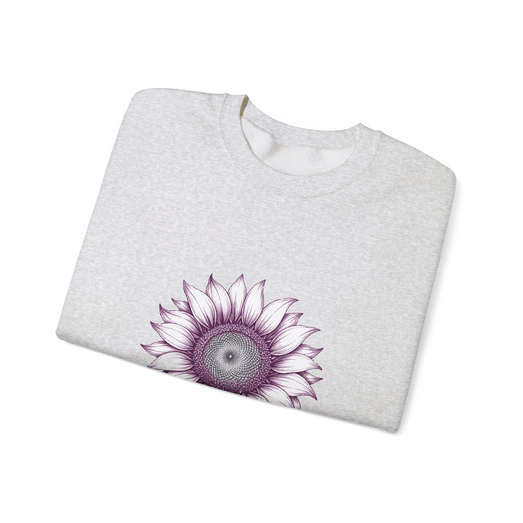 Matching Couple Sweatshirt - Sunflower & Moonflower Matching Couple Premium Fleece Sweatshirt Hand-Drawn Art His Hers Anniversary Gift - Design A