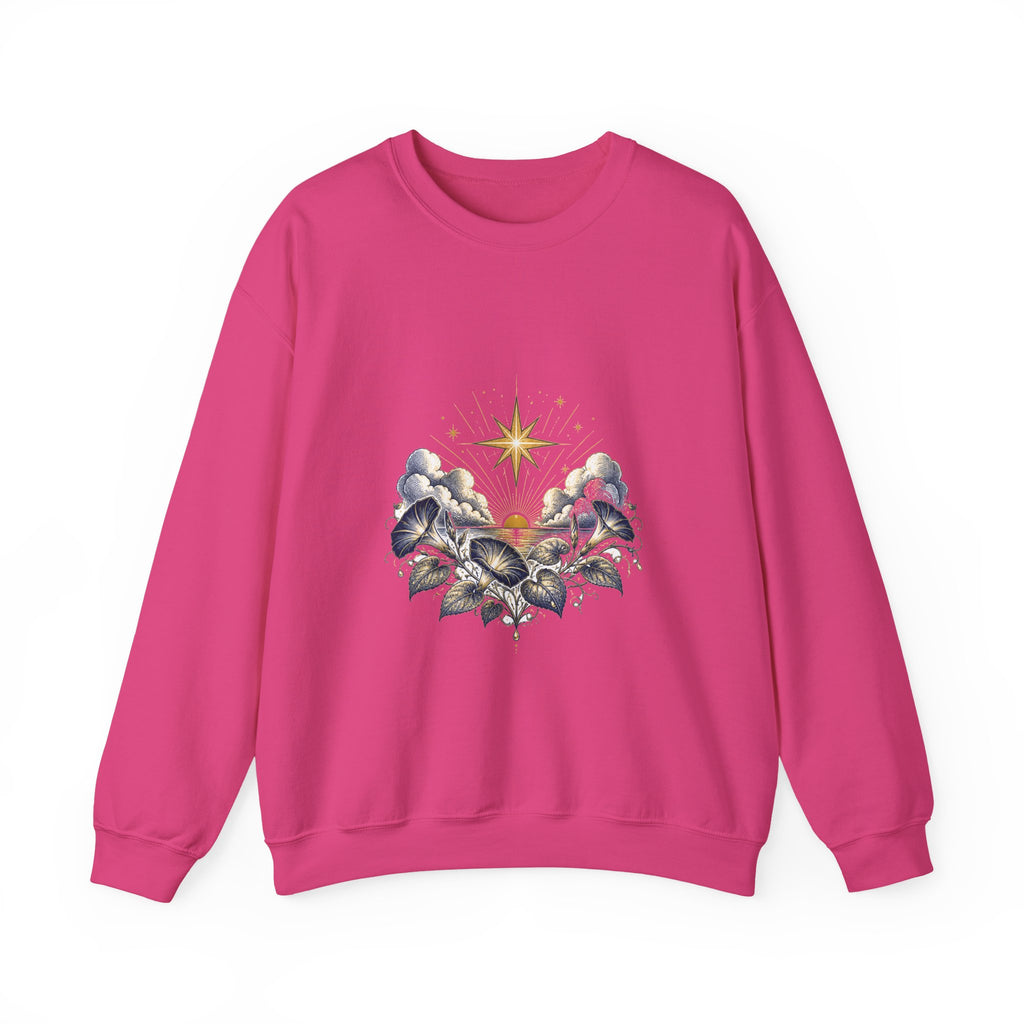 Matching Couple Sweatshirt - Evening & Morning Star Matching Couple Crewneck Sweatshirt Vintage Art His Hers Wedding Gift - Design B