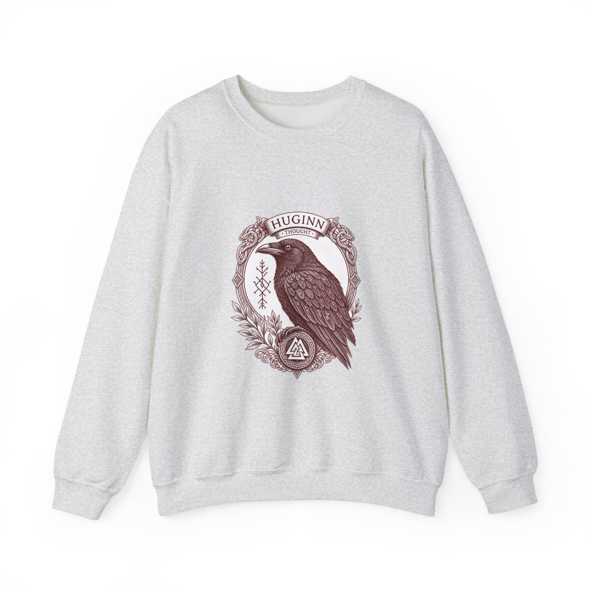 Matching Couple Sweatshirt - Huginn & Muninn Matching Couple Premium Fleece Sweatshirt Vintage Art His Hers Honeymoon Gift - Design A