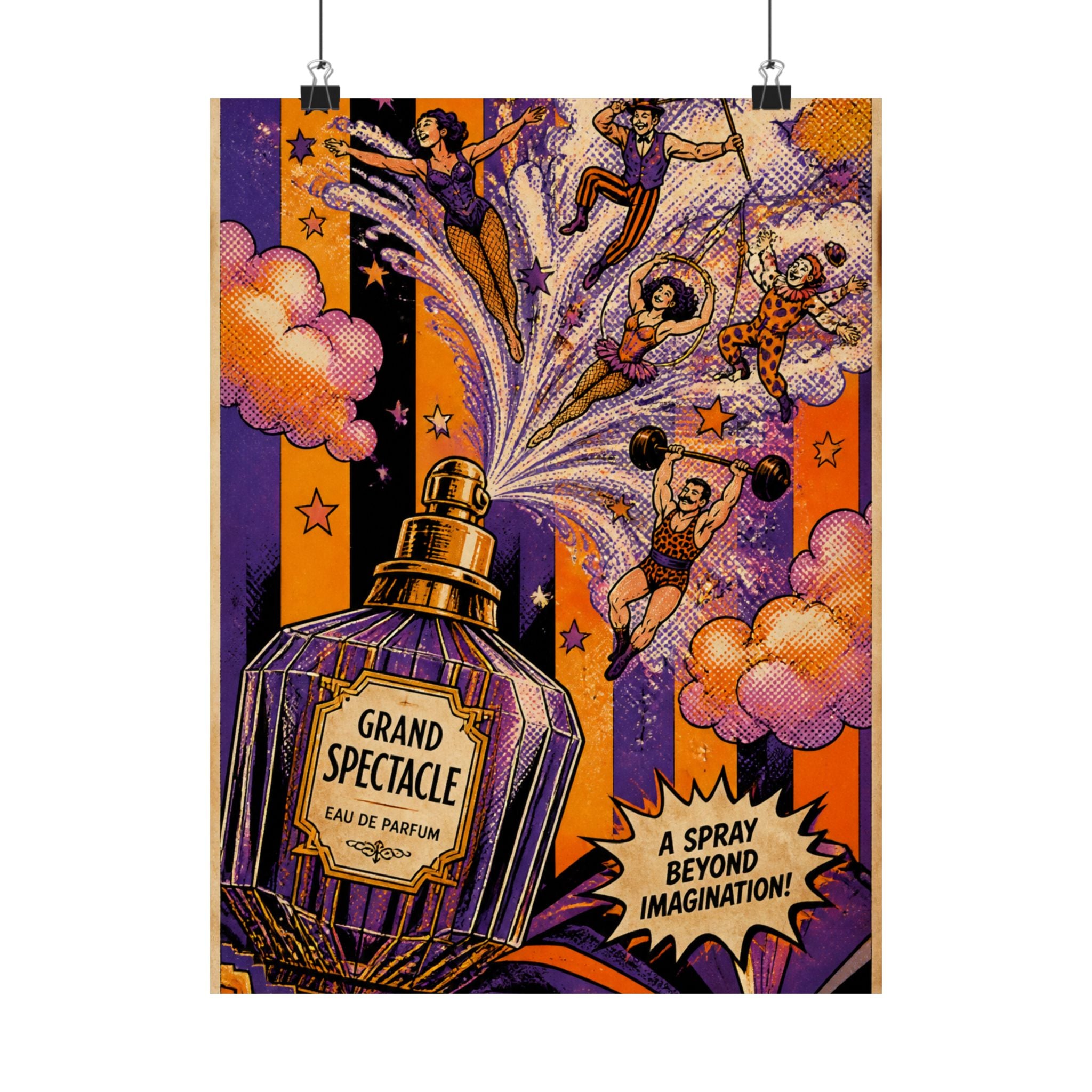 Perfume Bottle Fountain Wall Art Poster 24×36 Pop Art Restaurant Decor Maximalist Print