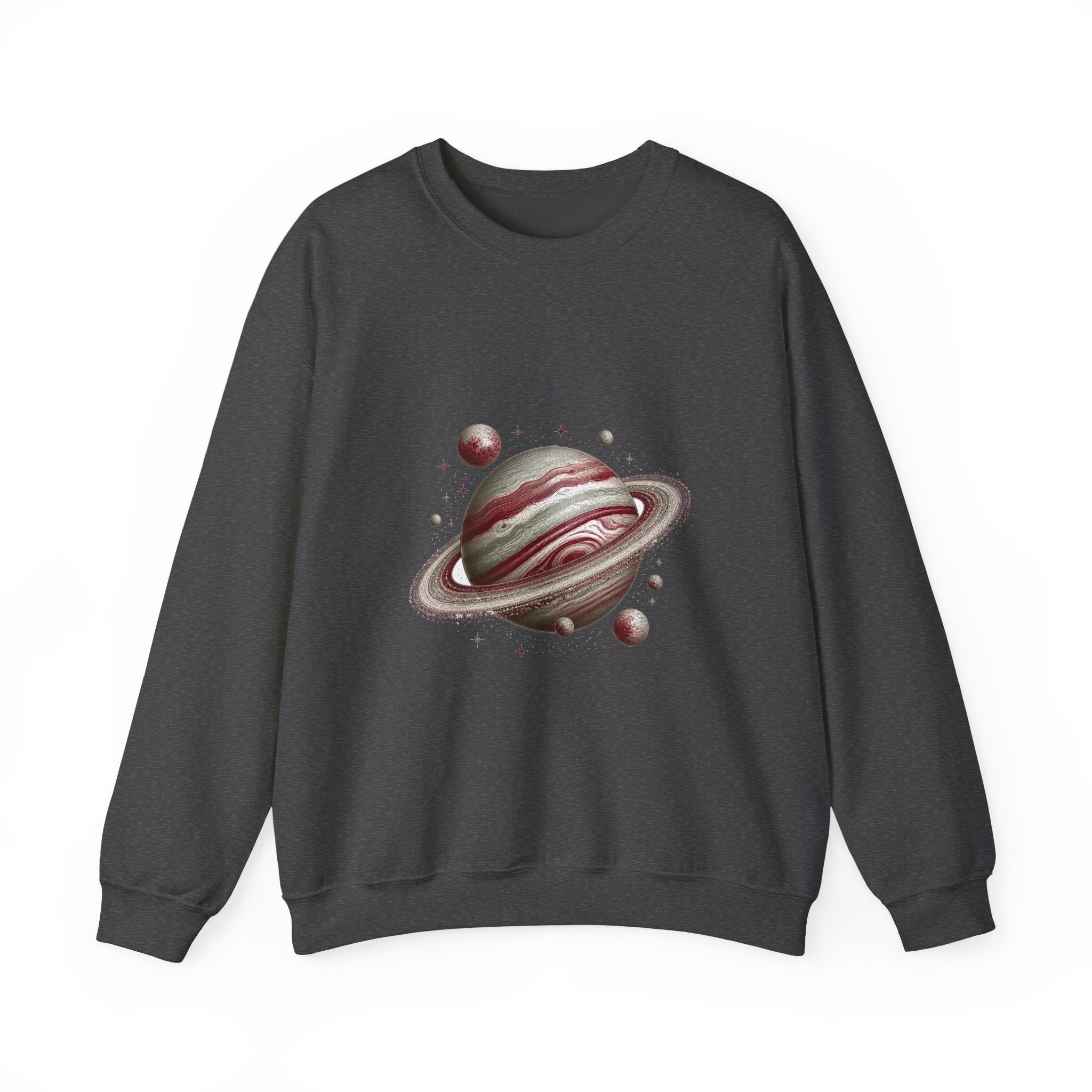 Matching Couple Sweatshirt - Astronaut & Planet Matching Couple Crewneck Sweatshirt Vintage Art His Hers Wedding Gift - Design B