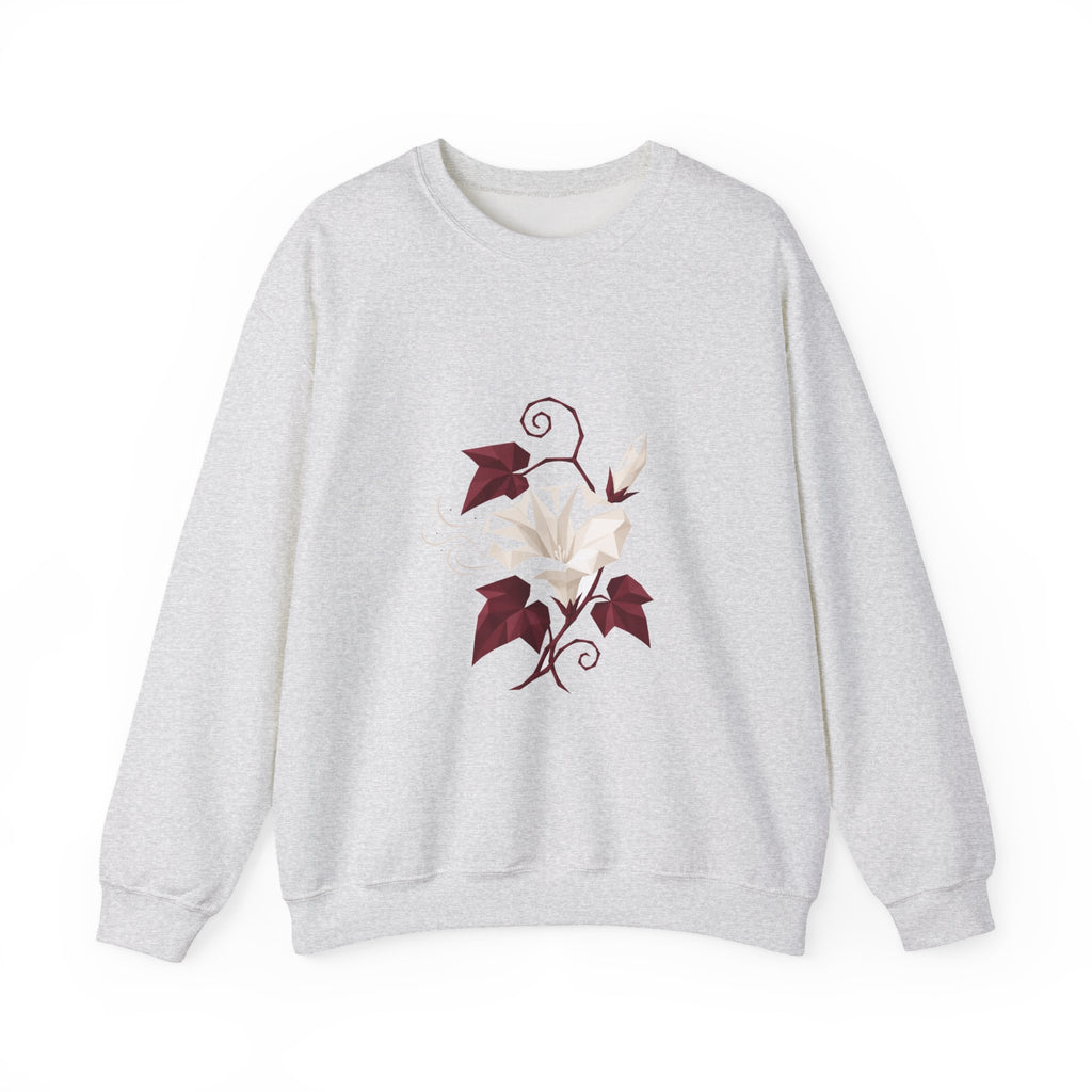 Matching Couple Sweatshirt - Sunflower & Moonflower Matching Couple Premium Fleece Sweatshirt Geometric Art His Hers Love Gift - Design B