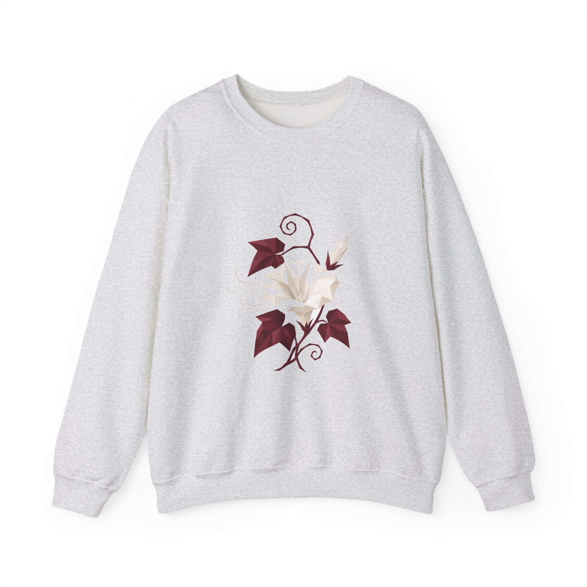 Matching Couple Sweatshirt - Sunflower & Moonflower Matching Couple Premium Fleece Sweatshirt Geometric Art His Hers Love Gift - Design B