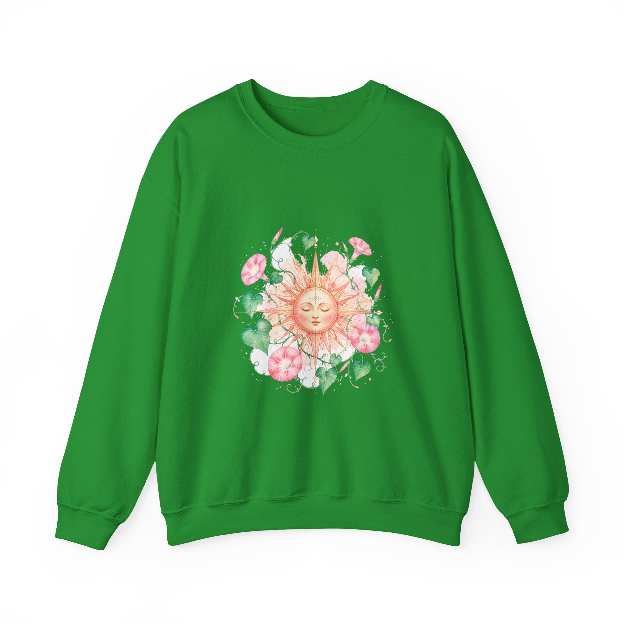 Matching Couple Sweatshirt - Sun & Moon Matching Couple Premium Fleece Sweatshirt Watercolor Art His Hers Birthday Gift - Design B