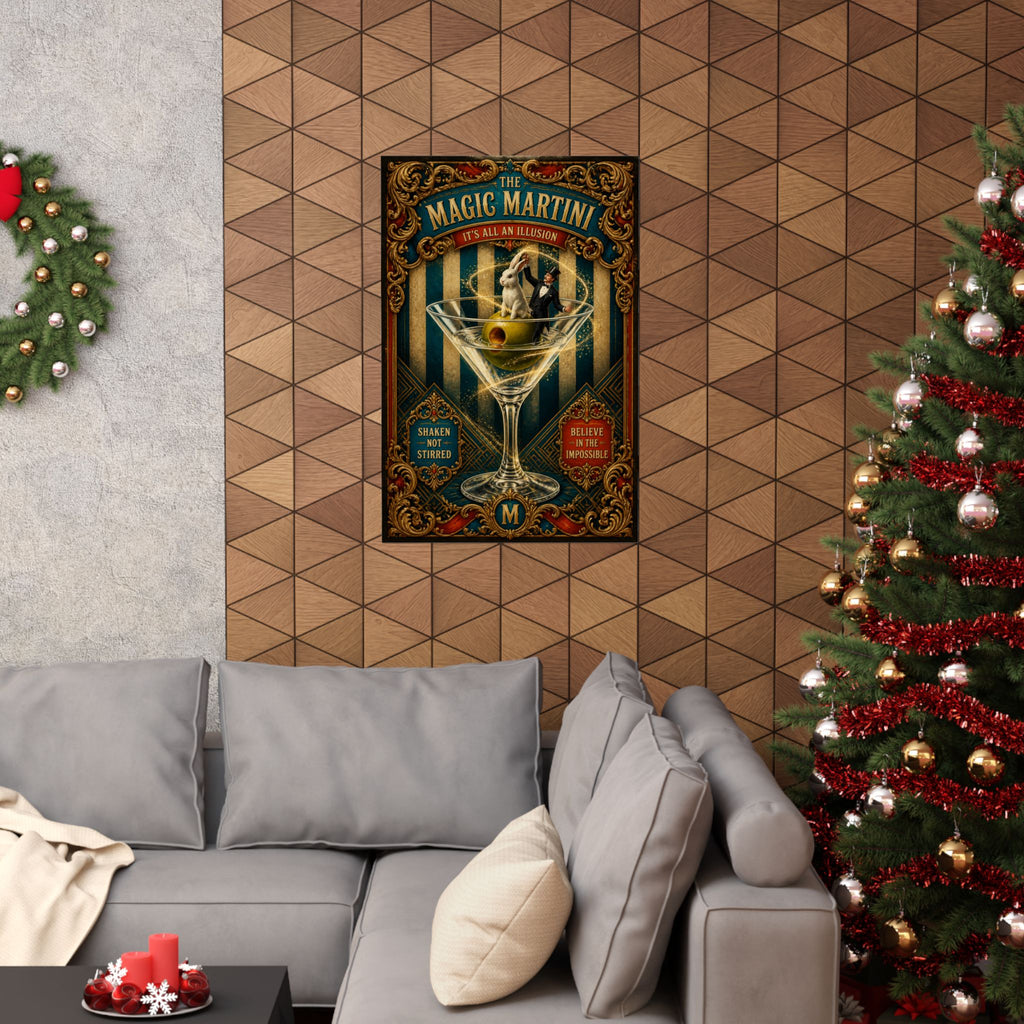 Martini Magician Wall Art Poster 18×24 Baroque Home Office Decor Maximalist Print