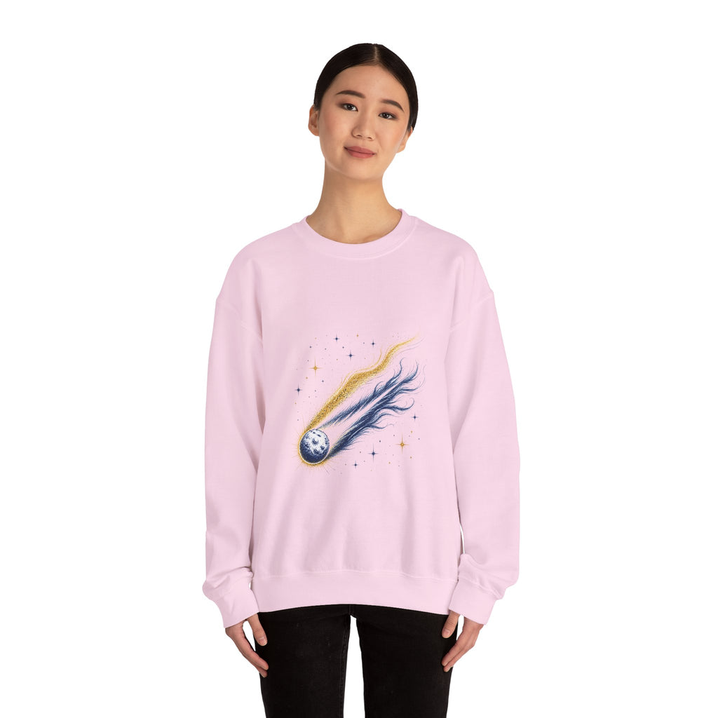 Matching Couple Sweatshirt - Comet & Asteroid Matching Couple Comfort Colors Crew Hand-Drawn Art His Hers Anniversary Gift - Design A