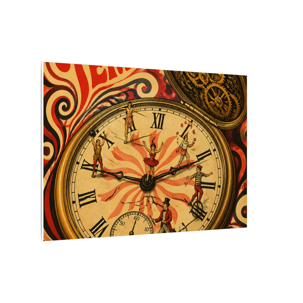 Pocket Watch Performers Wall Art Canvas 16×20 Psychedelic Cafe Decor Maximalist Print