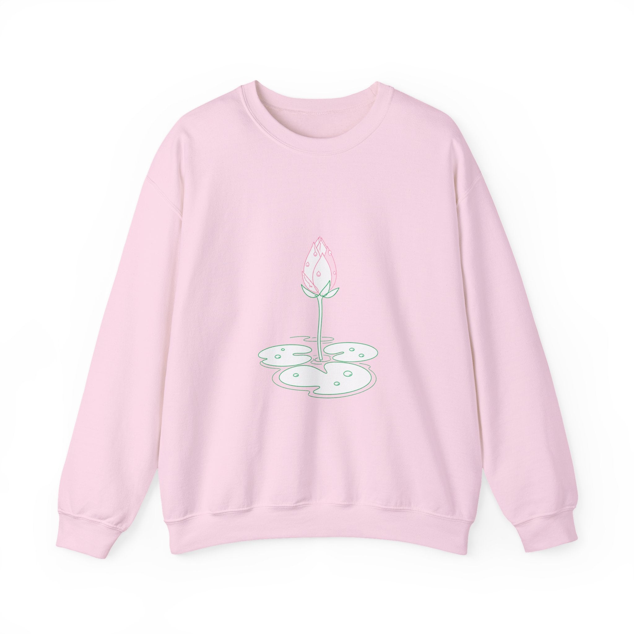 Matching Couple Sweatshirt - Open & Closed Lotus Matching Couple Premium Fleece Sweatshirt Minimalist Art His Hers Christmas Gift - Design B