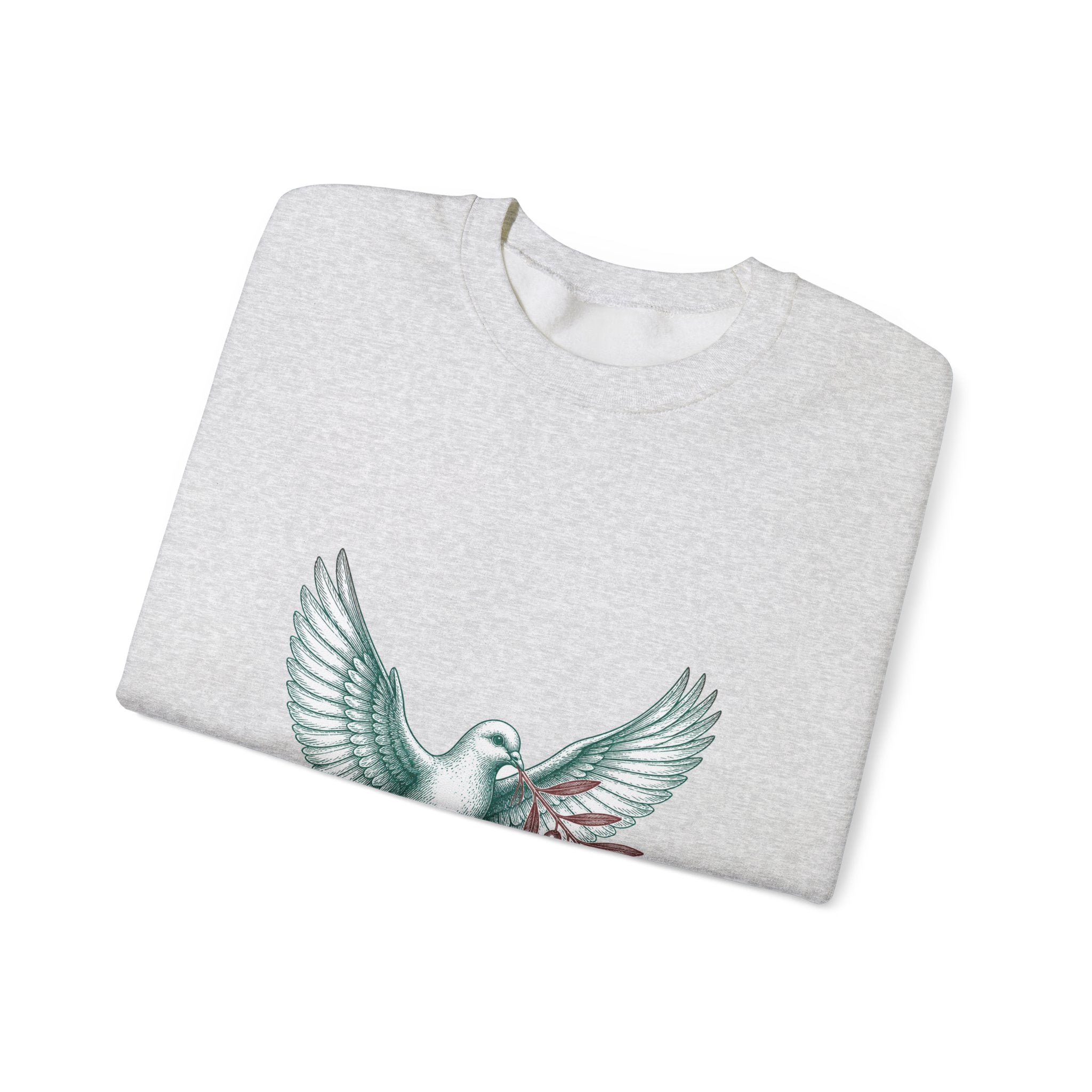Matching Couple Sweatshirt - Wolf & Dove Matching Couple Comfort Colors Crew Vintage Art His Hers Honeymoon Gift - Design B