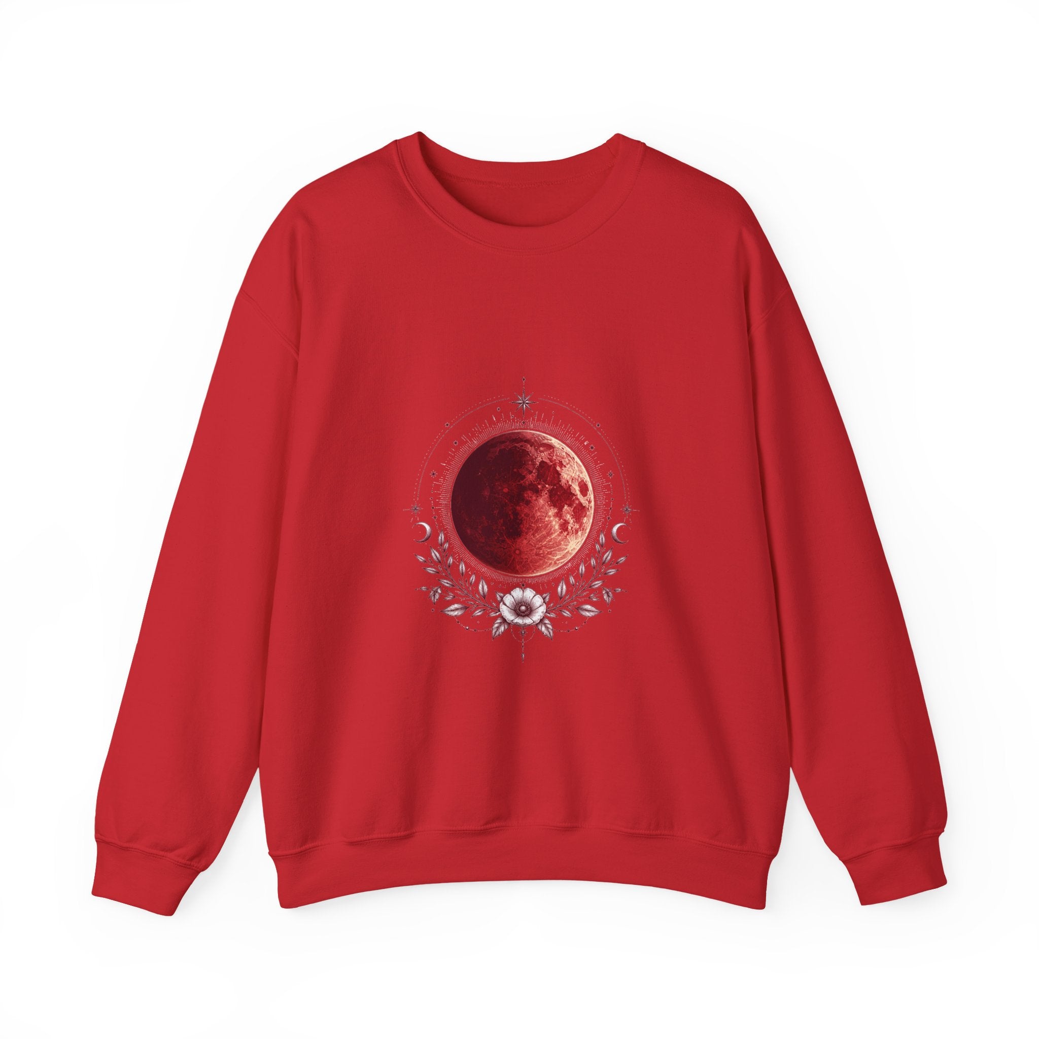 Matching Couple Sweatshirt - Solar & Lunar Eclipse Matching Couple Premium Fleece Sweatshirt Vintage Art His Hers Honeymoon Gift - Design B