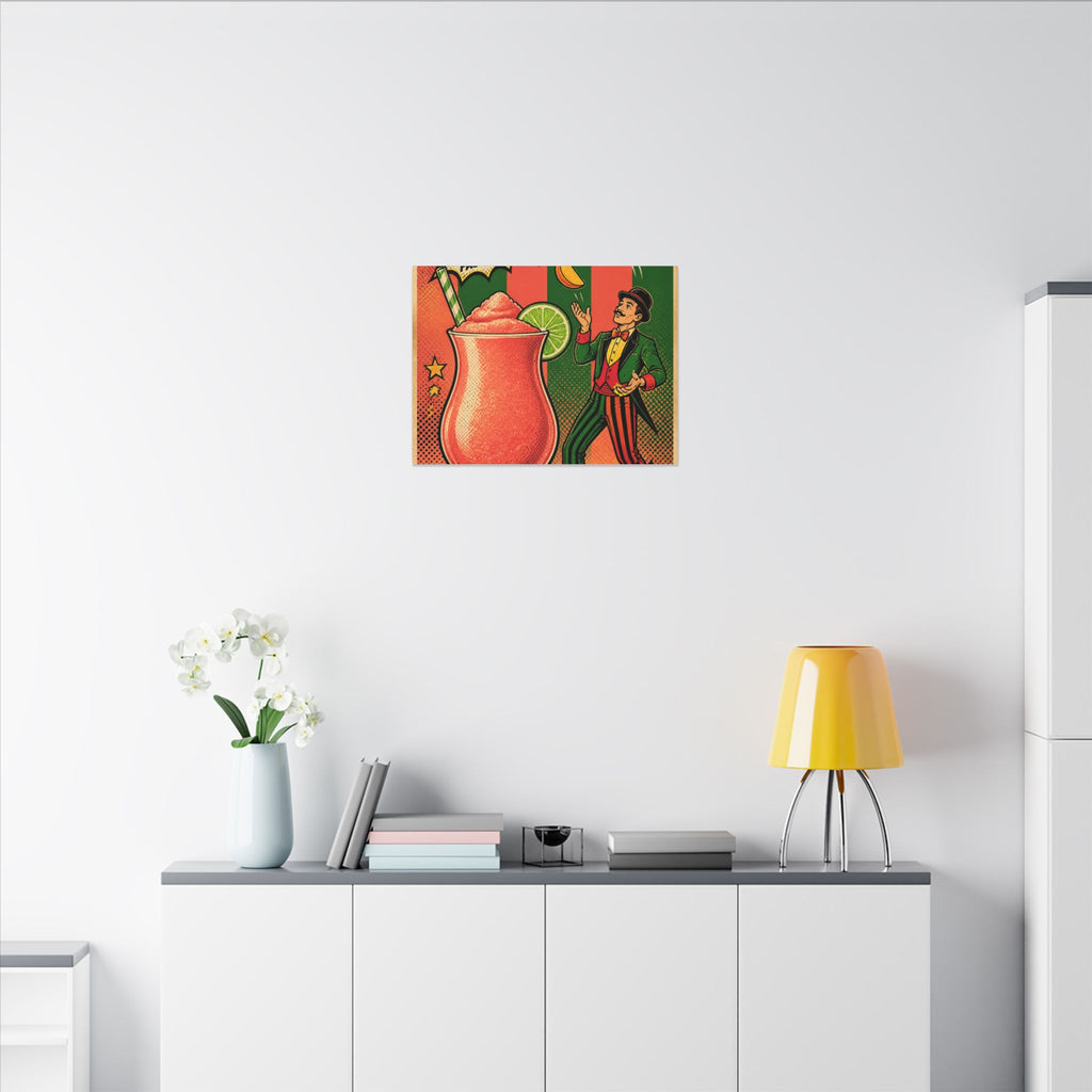 Daiquiri Fruit Juggler Wall Art Canvas 16×20 Pop Art Living Room Decor Maximalist Print