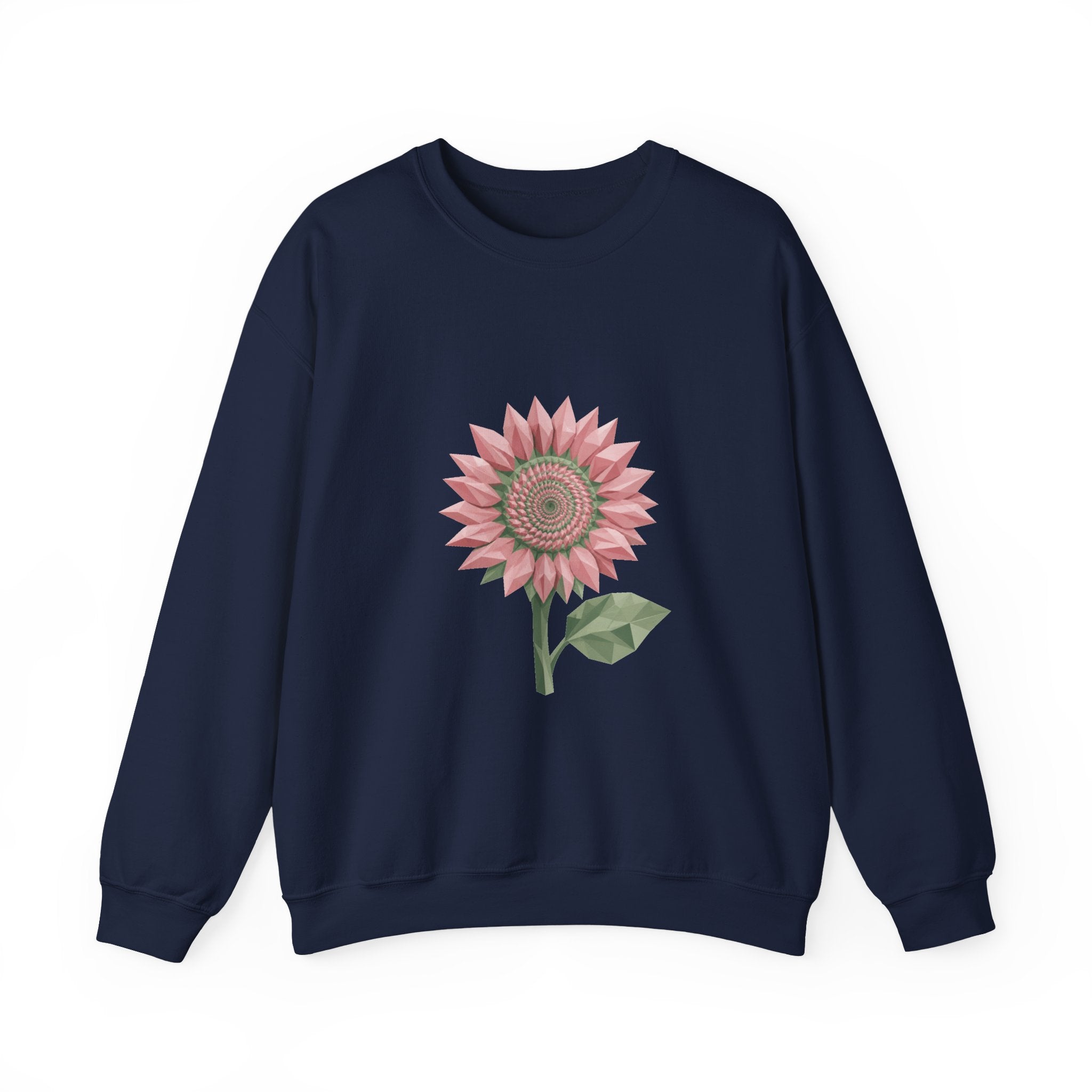 Matching Couple Sweatshirt - Sunflower & Moonflower Matching Couple Crewneck Sweatshirt Geometric Art His Hers Couple Gift - Design A