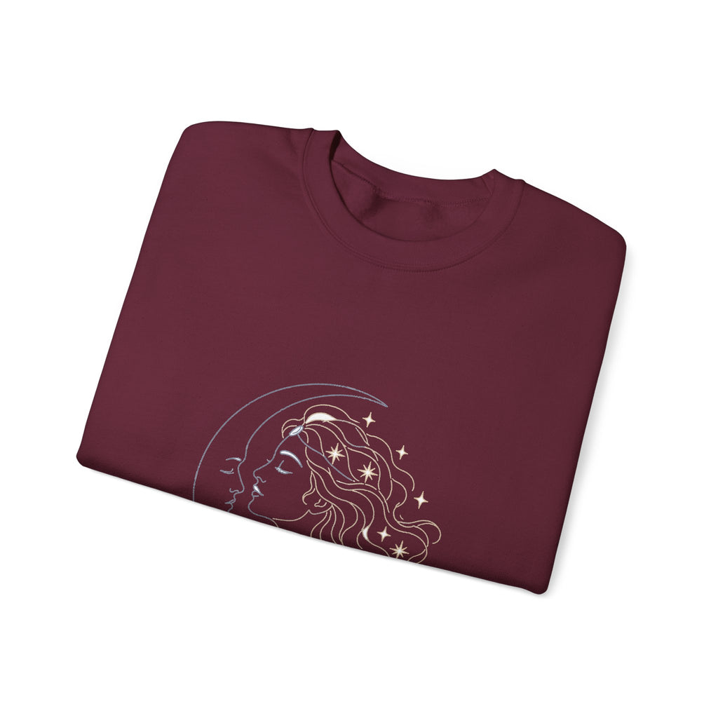 Matching Couple Sweatshirt - Helios & Selene Matching Couple Comfort Colors Crew Minimalist Art His Hers Christmas Gift - Design B