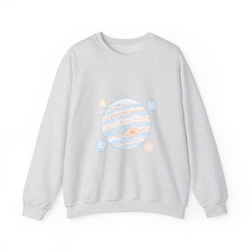 Matching Couple Sweatshirt - Saturn & Jupiter Matching Couple Premium Fleece Sweatshirt Minimalist Art His Hers Christmas Gift - Design B