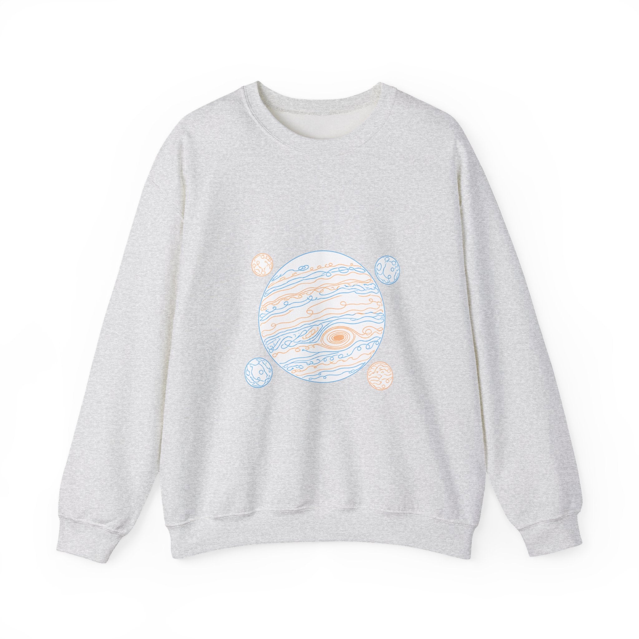 Matching Couple Sweatshirt - Saturn & Jupiter Matching Couple Premium Fleece Sweatshirt Minimalist Art His Hers Christmas Gift - Design B