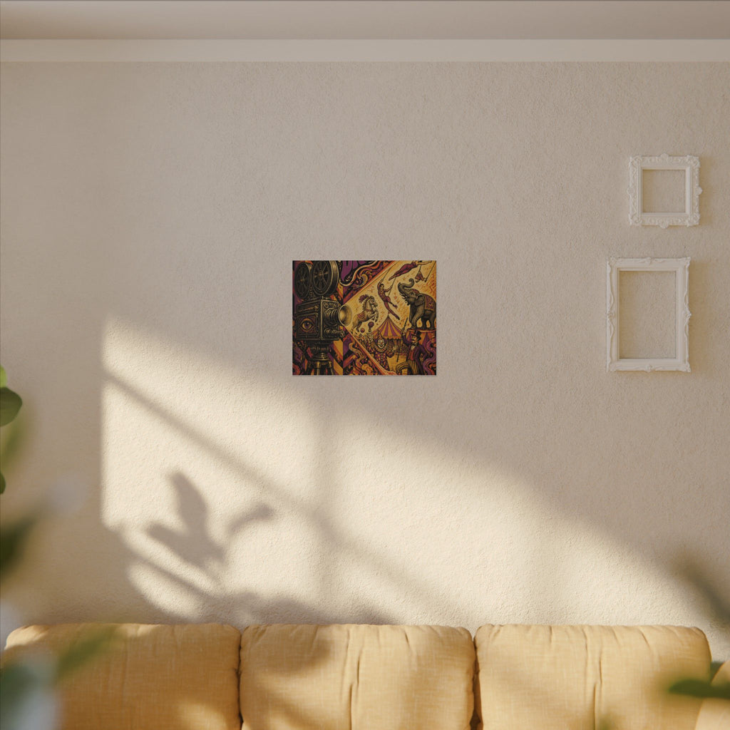 Film Camera Projector Show Wall Art Canvas 24×36 Psychedelic Dining Room Decor Maximalist Print