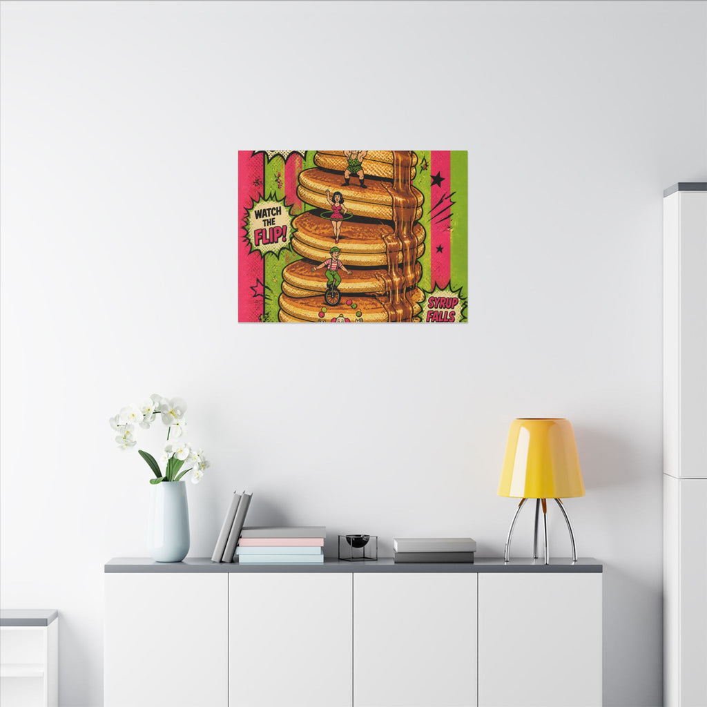 Pancake Stack Platform Wall Art Canvas 16×20 Pop Art Living Room Decor Maximalist Print