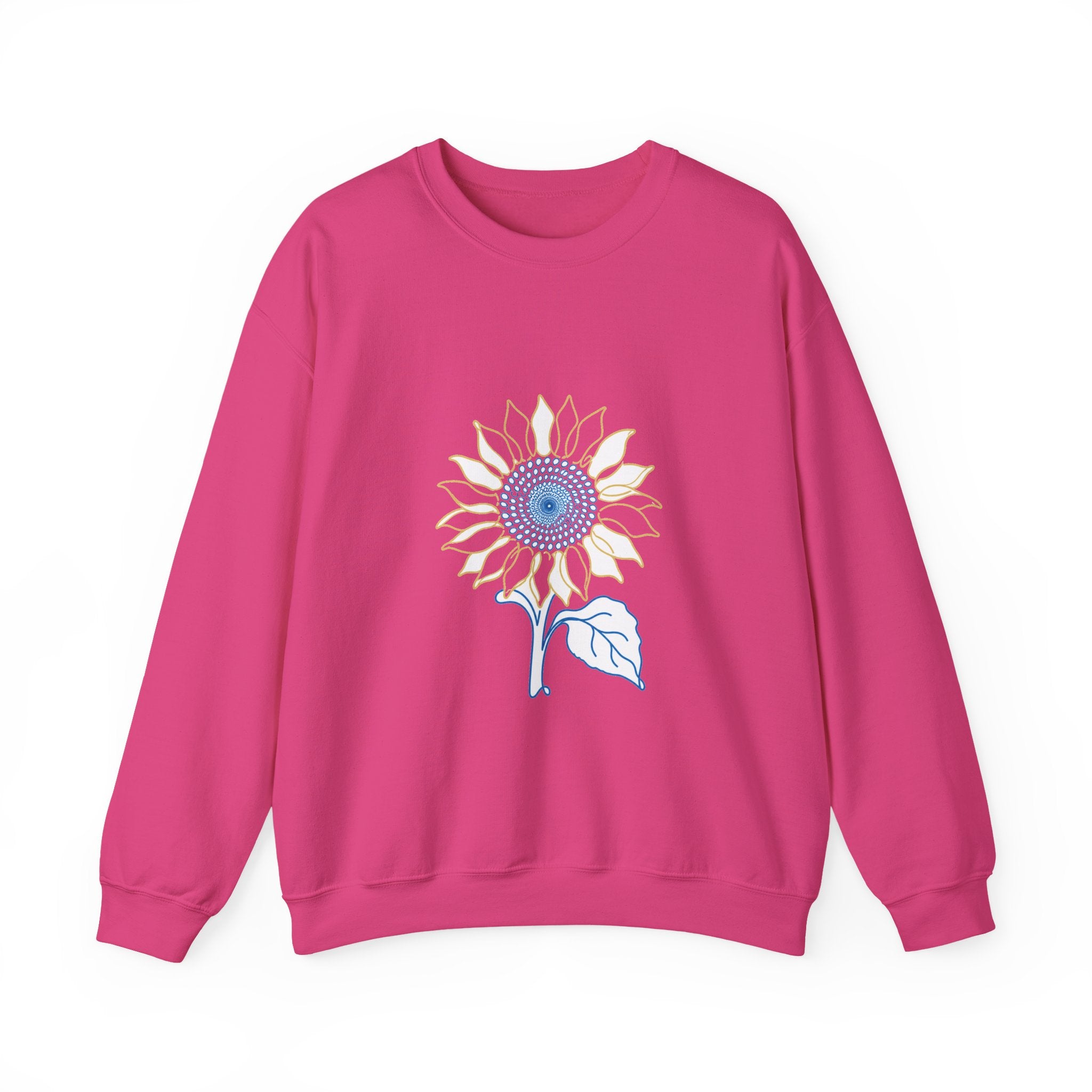 Matching Couple Sweatshirt - Sunflower & Moonflower Matching Couple Crewneck Sweatshirt Minimalist Art His Hers Valentine Gift - Design A