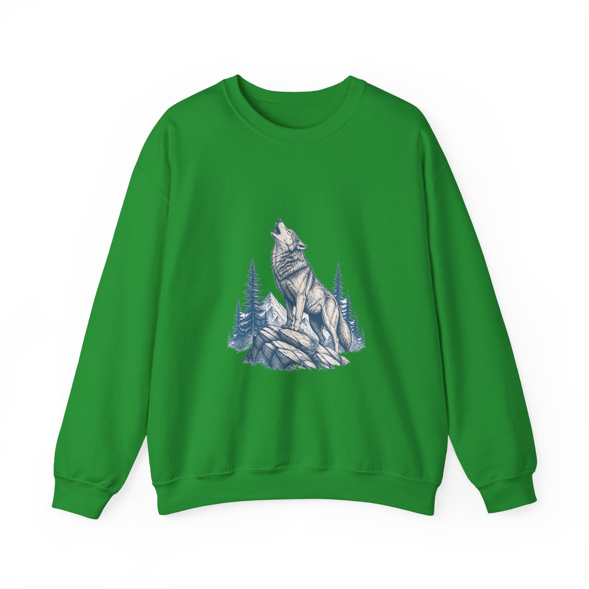 Matching Couple Sweatshirt - Wolf & Dove Matching Couple Premium Fleece Sweatshirt Hand-Drawn Art His Hers Anniversary Gift - Design A