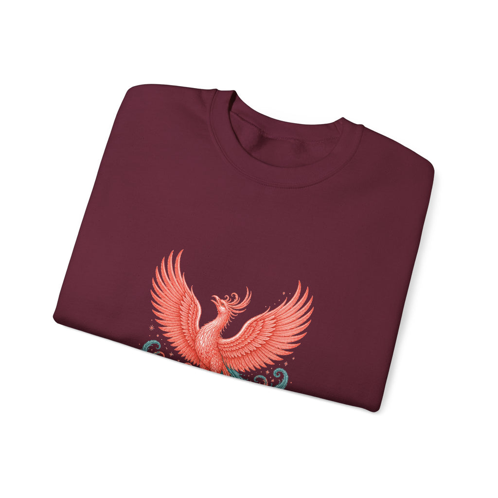 Matching Couple Sweatshirt - Dragon & Phoenix Matching Couple Premium Fleece Sweatshirt Vintage Art His Hers Honeymoon Gift - Design B