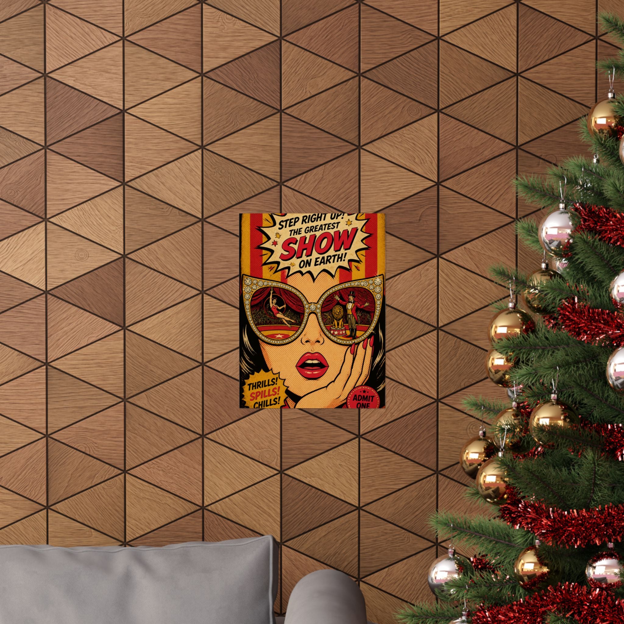 Sunglasses Circus Ring Wall Art Poster 18×24 Pop Art Living Room Decor Maximalist Print